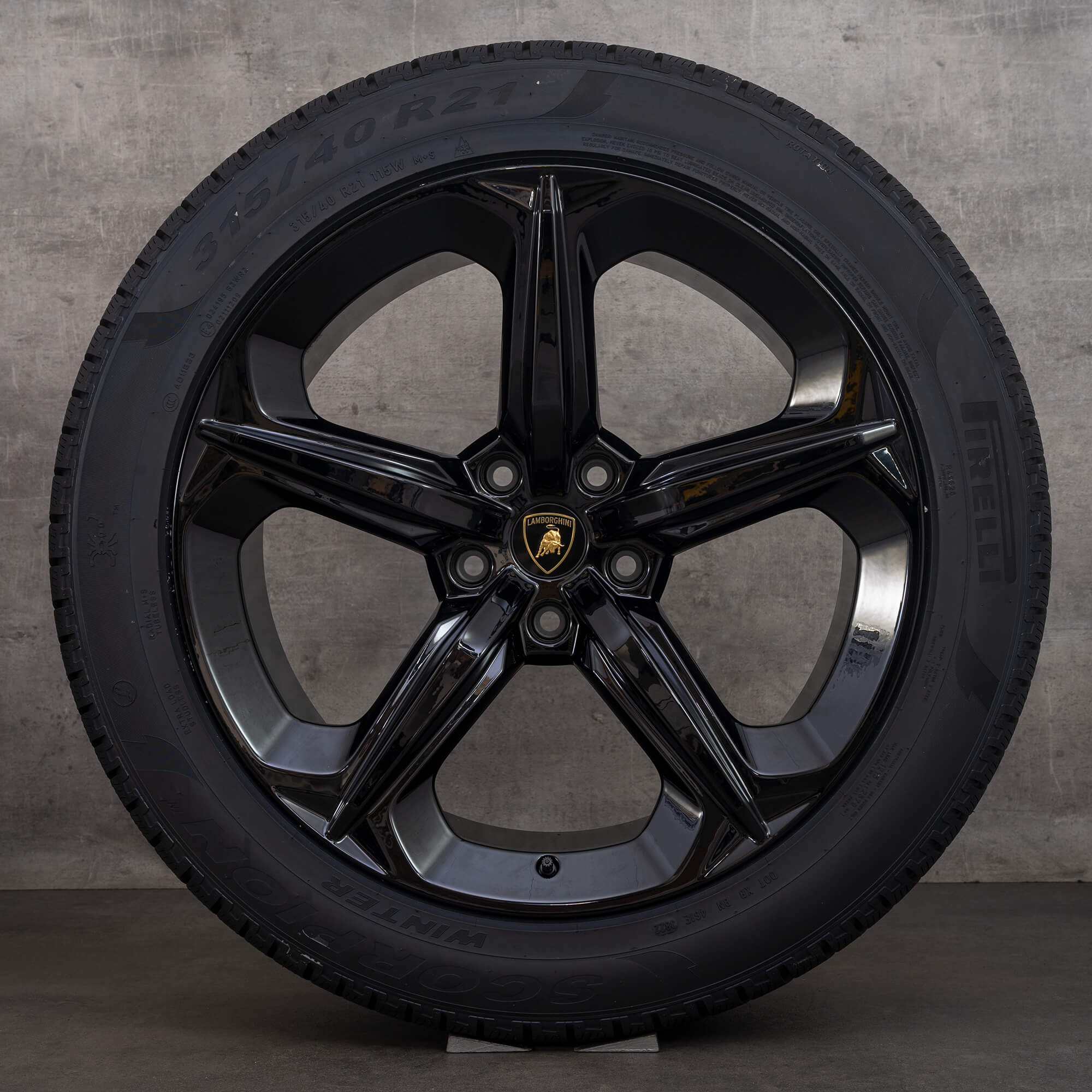 Oryginał Lamborghini Urus koła zimowe 21 cali felgi 4ML601025B 4ML601025C czarny połysk NOWOŚĆ
