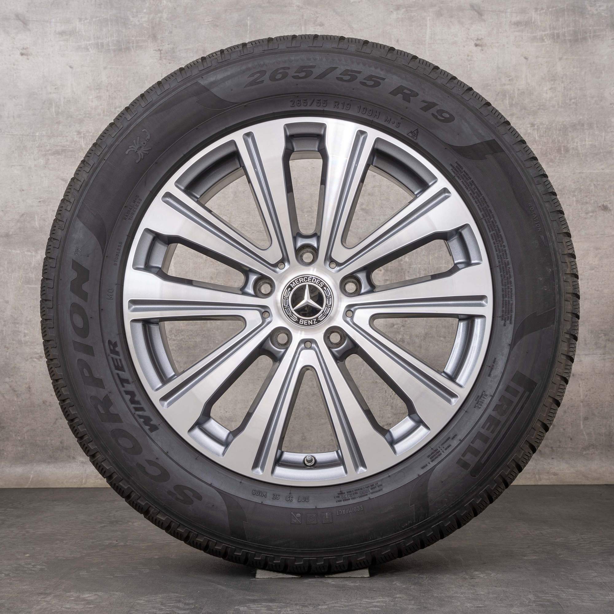 Alkuperäiset Mercedes Benz G-sarjan talvirenkaat 19 tuuman W463 G500 G350 d vanteet A4634011100 himalajanharmaa Kiillotettu