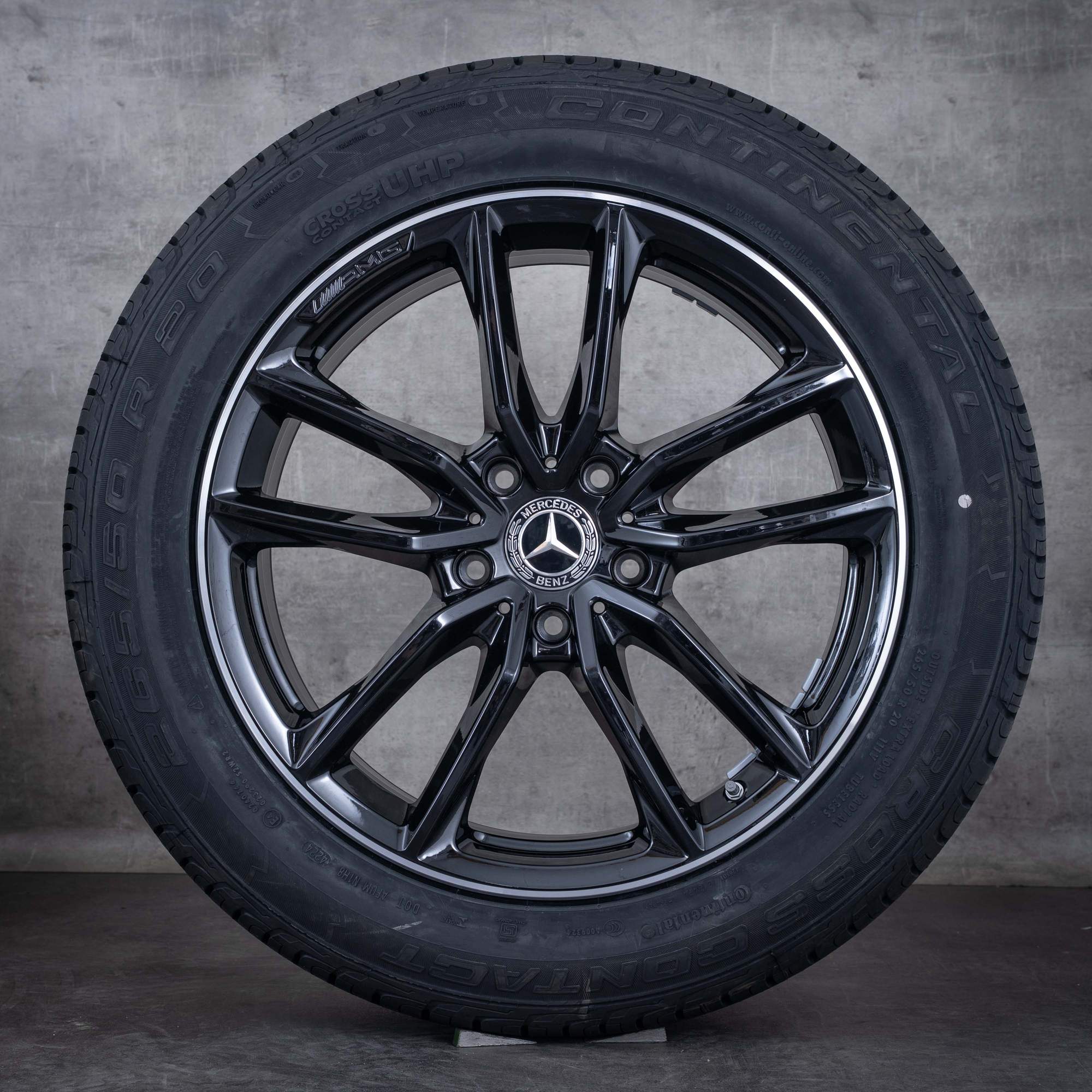 Alkuperäiset Mercedes Benz G-sarjan G350d, G400d ja G500 AMG vanteet 20 tuumaa, W463A kesäpyörät A4634013900 musta Kiillotettu
