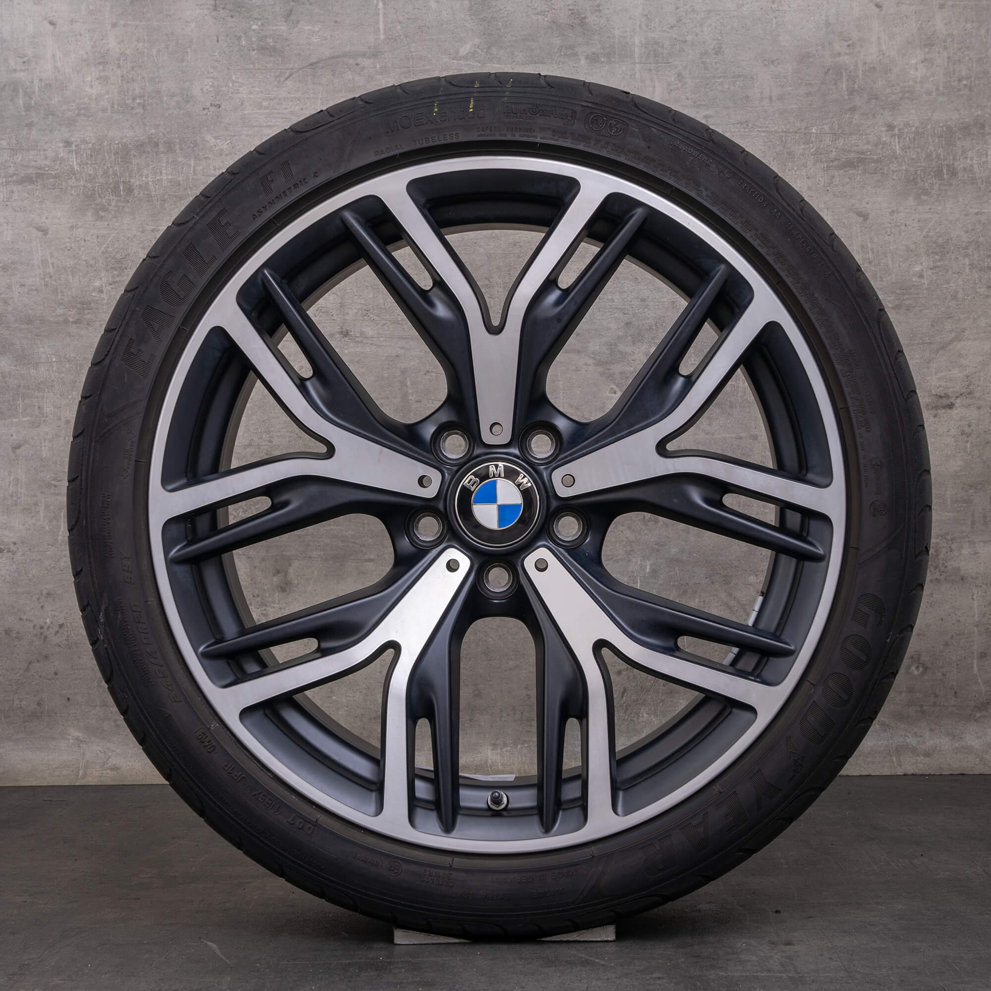 Original BMW X3 X4 Felgen 20 Zoll F25 F26 Sommerräder Styling 542 6864262 6864263 schwarz matt glanzgedreht