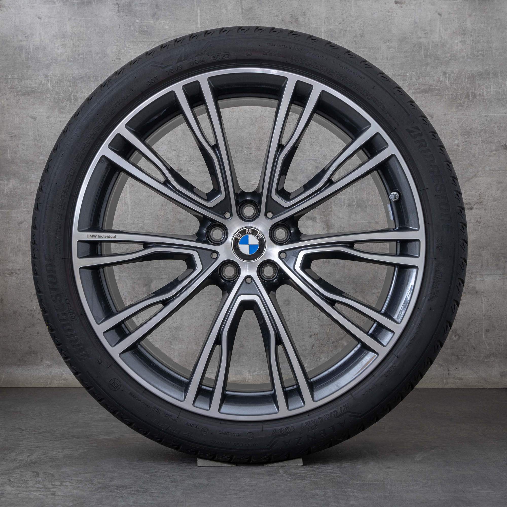 Alkuperäiset BMW X3 X4 talvirenkaat 21 tuuman G01 G02 vanteet muotoilu 726i 8043670 8043671 orbit harmaa kiillotettu