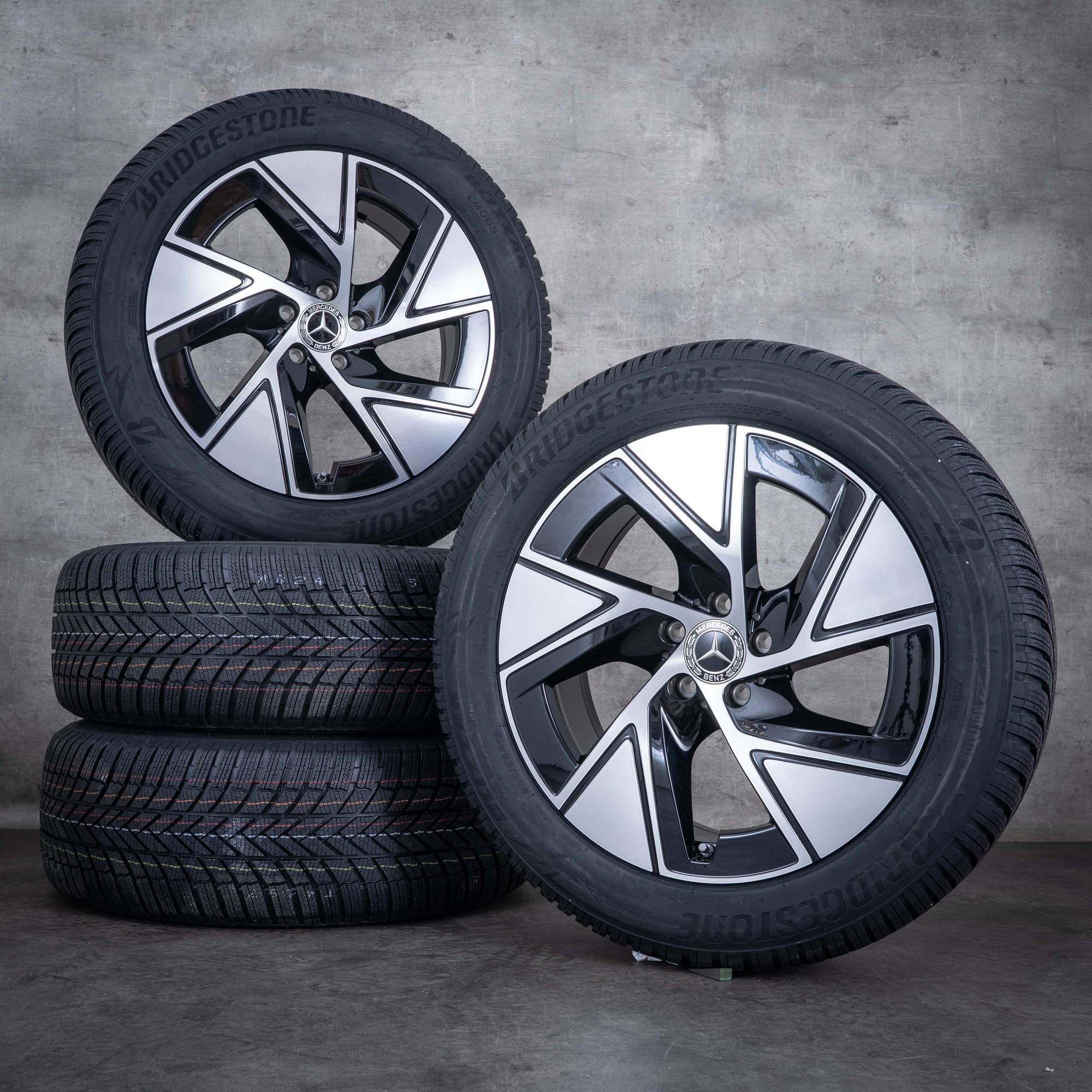 Original Mercedes Benz GLC Winterräder 19 Zoll X254 C254 Felgen A2544015200 schwarz glanzgedreht