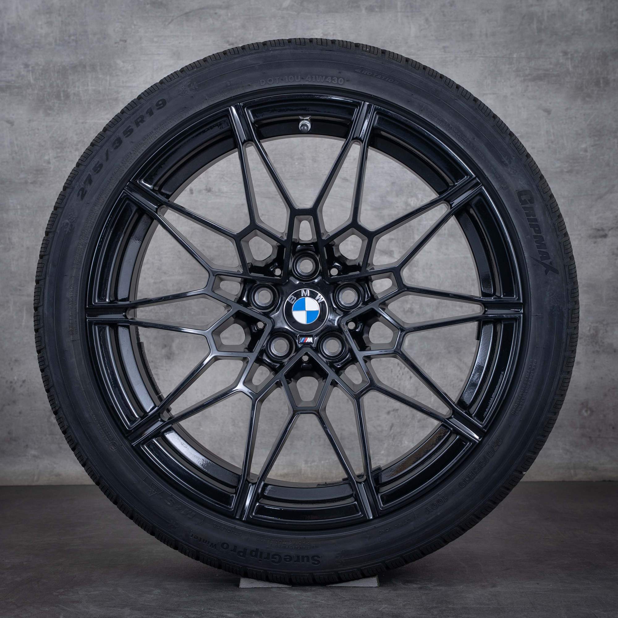 Oryginalne BMW M2 M3 M4 koła zimowe 19 20 cali G87 G80 G81 G82 G83 felgi stylizacja 826 M 8093838 8093839 czarny błyszczący