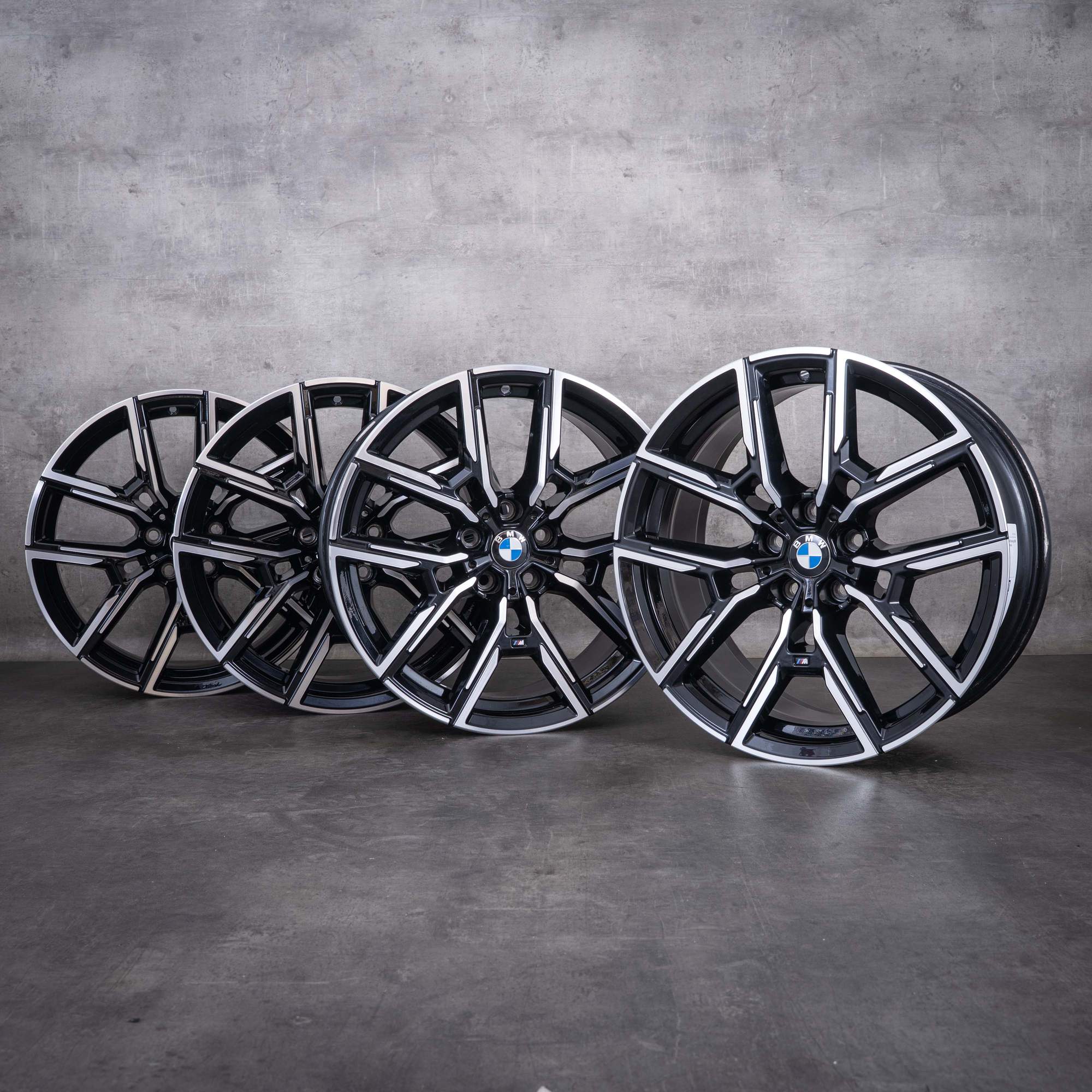OEM BMW 4 Series i4 19inch G26 Gran Coupe Styling 859 M 8747304 8747305 Black Front Rims Diamond Cut