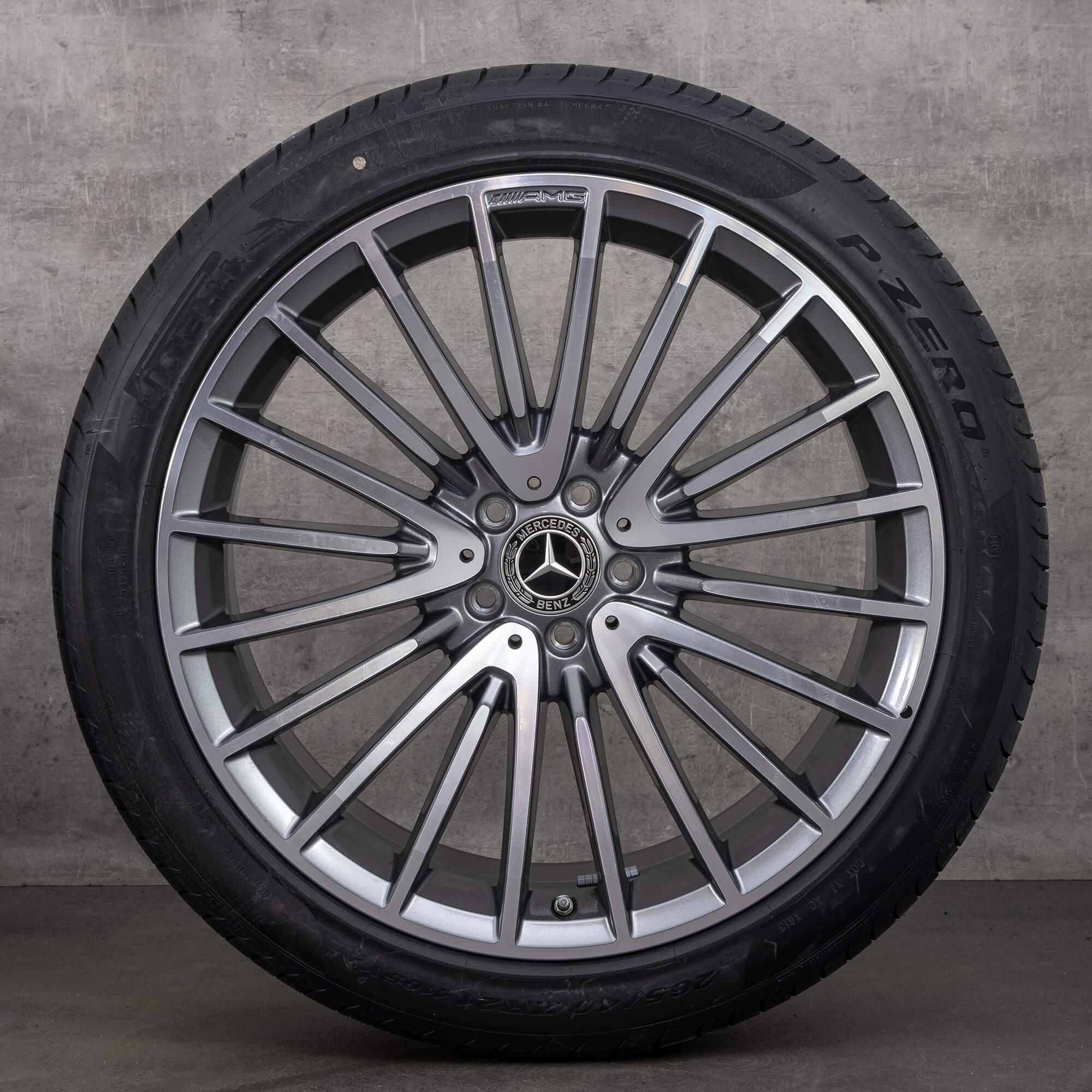 Oryginał Mercedes Benz GLC 63 & 63S AMG felgi 21 cali X253 C253 4MATIC koła letnie A2534015900 A2534016000 himalaya szary polerowane NOWOŚĆ