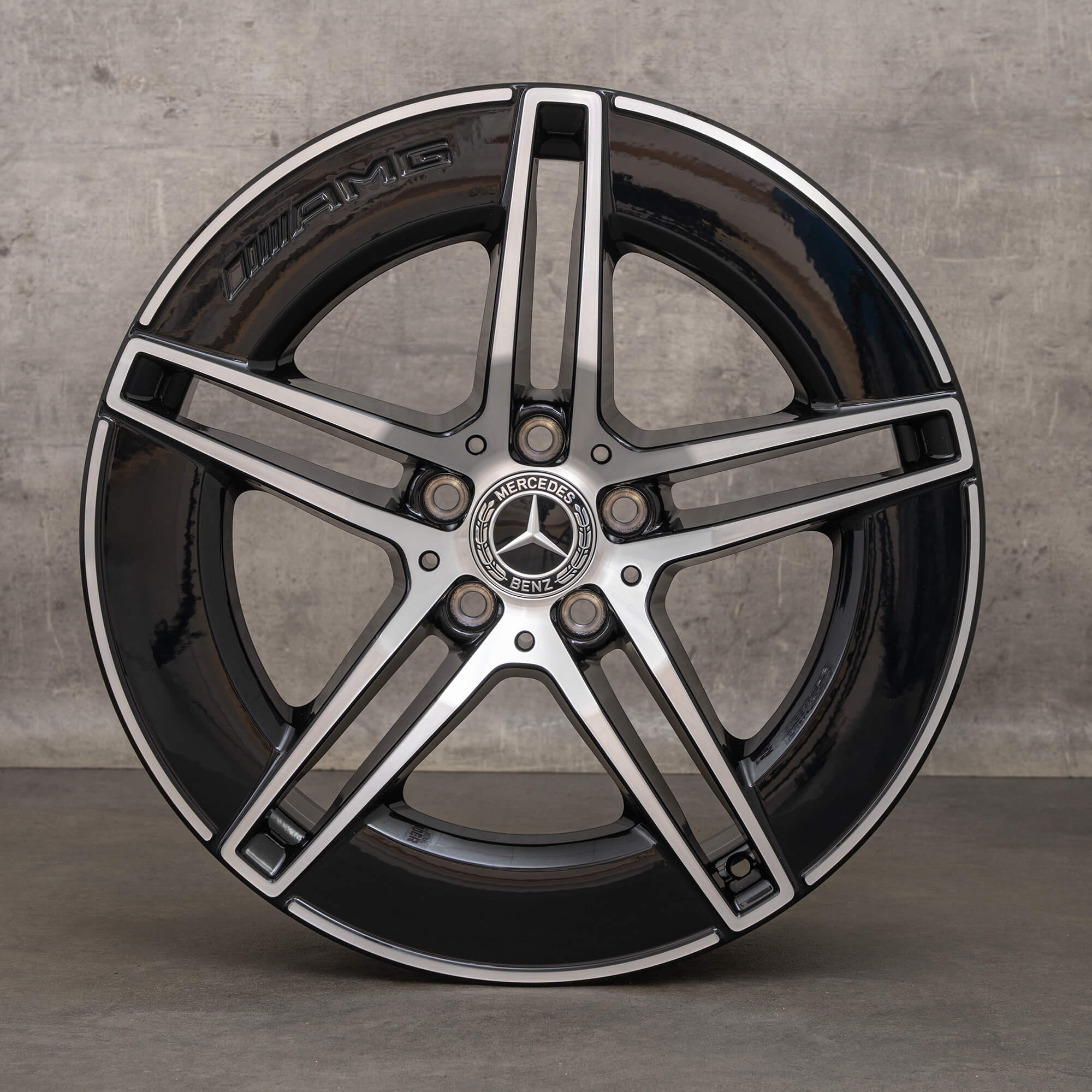 Original Mercedes Benz E-Klasse AMG Felgen 19 Zoll W214 S214 A2144010300 schwarz glanzgedreht NEU