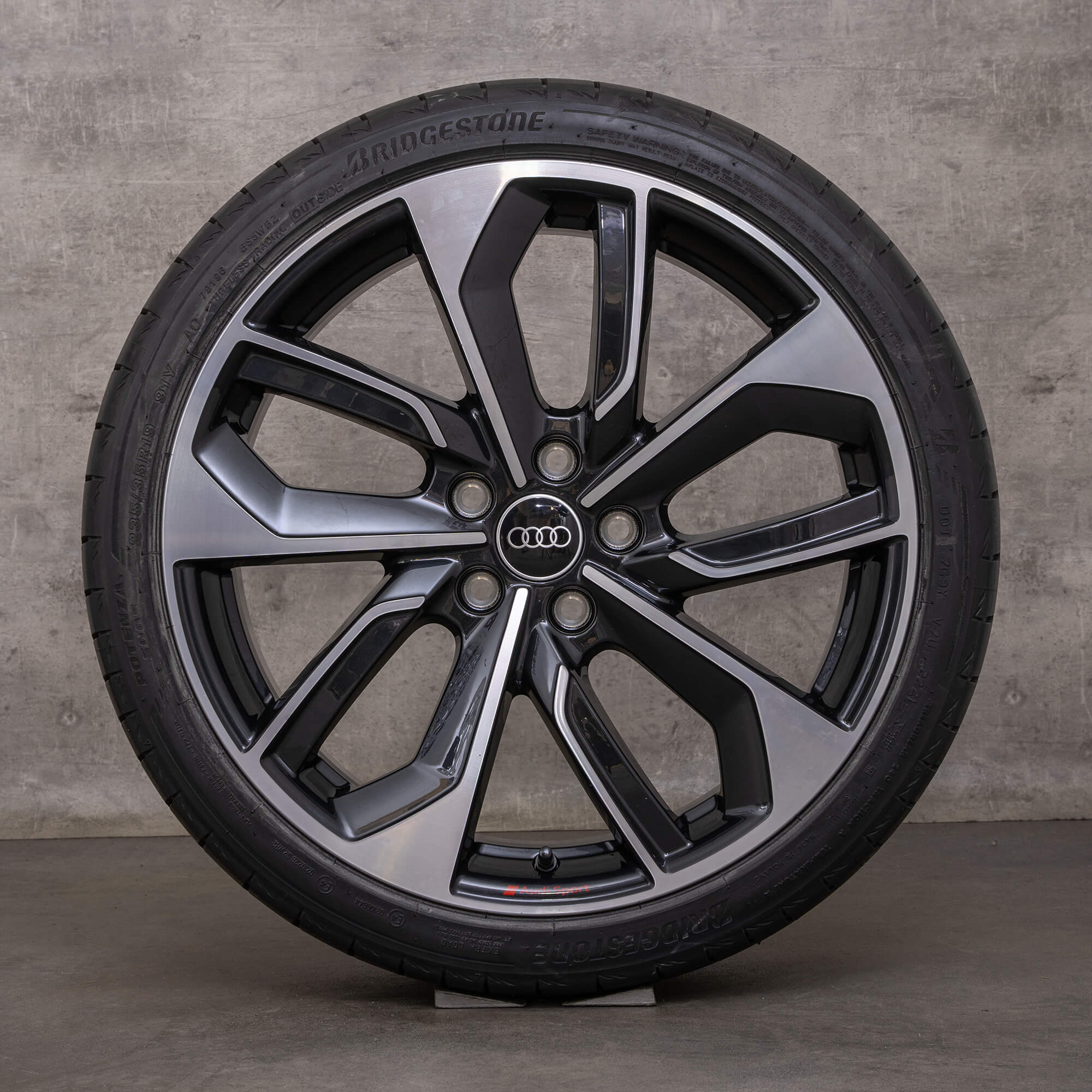 Alkuperäiset Audi A3 S3 vanteet 19 tuuman 8V 8Y kesävanteet 8Y0601025CS Edge musta kiiltävä käännetty UUTUUS