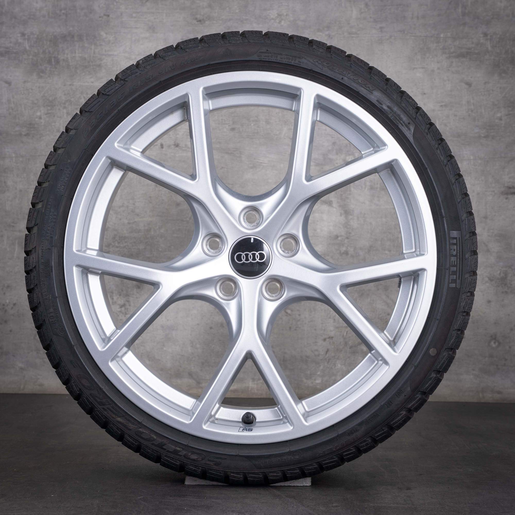 OEM Audi RS3 winter wheels 19inch 8Y rims 8Y0601025BP 8Y0601025BQ Glossy Silver - wheel 2 of 4