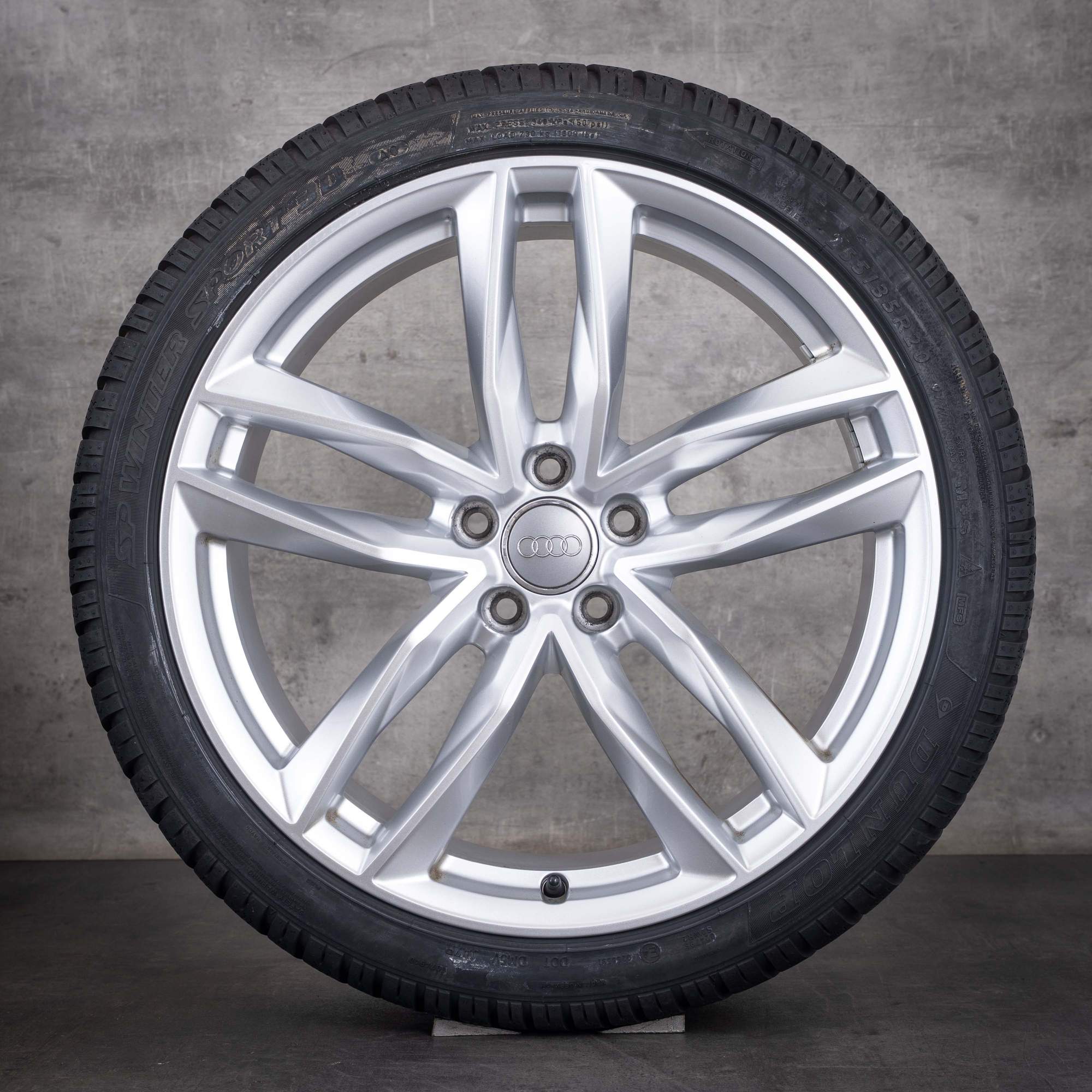 Original Audi A6 S6 Winterräder 20 Zoll 4G C7 Felgen 4G9601025N silber glanz - Rad 3 von 4