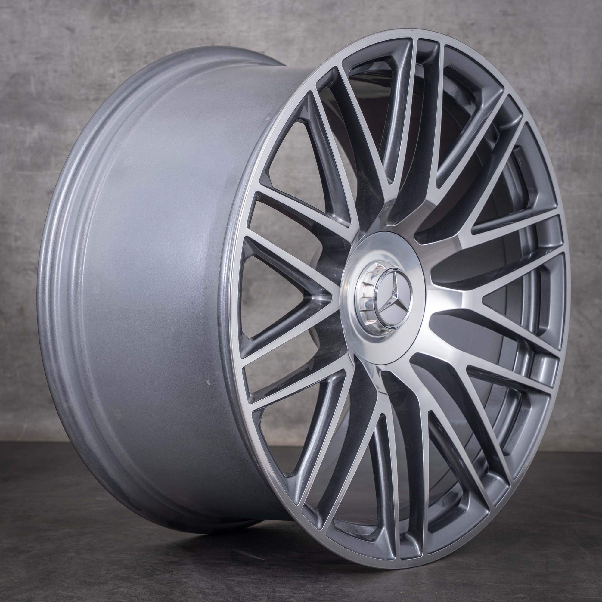 Jante originale Mercedes-Benz AMG GT de 21 de inci C192 A1924011900 culoare „Himalaya Grey” jante diamantate NOI