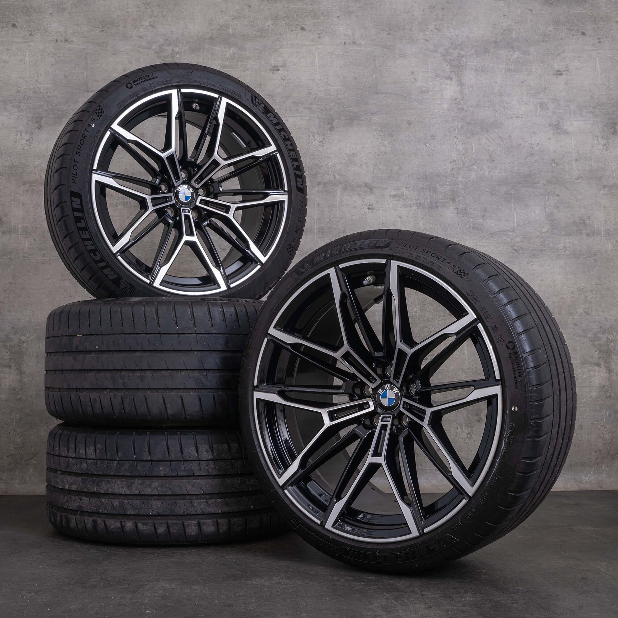 Jantes e pneus inverno originais BMW M2 M3 M4 19 20 polegadas G87 G80 G81 G82 G83 jantes estilo 930 M 7882869 7882870 jet black