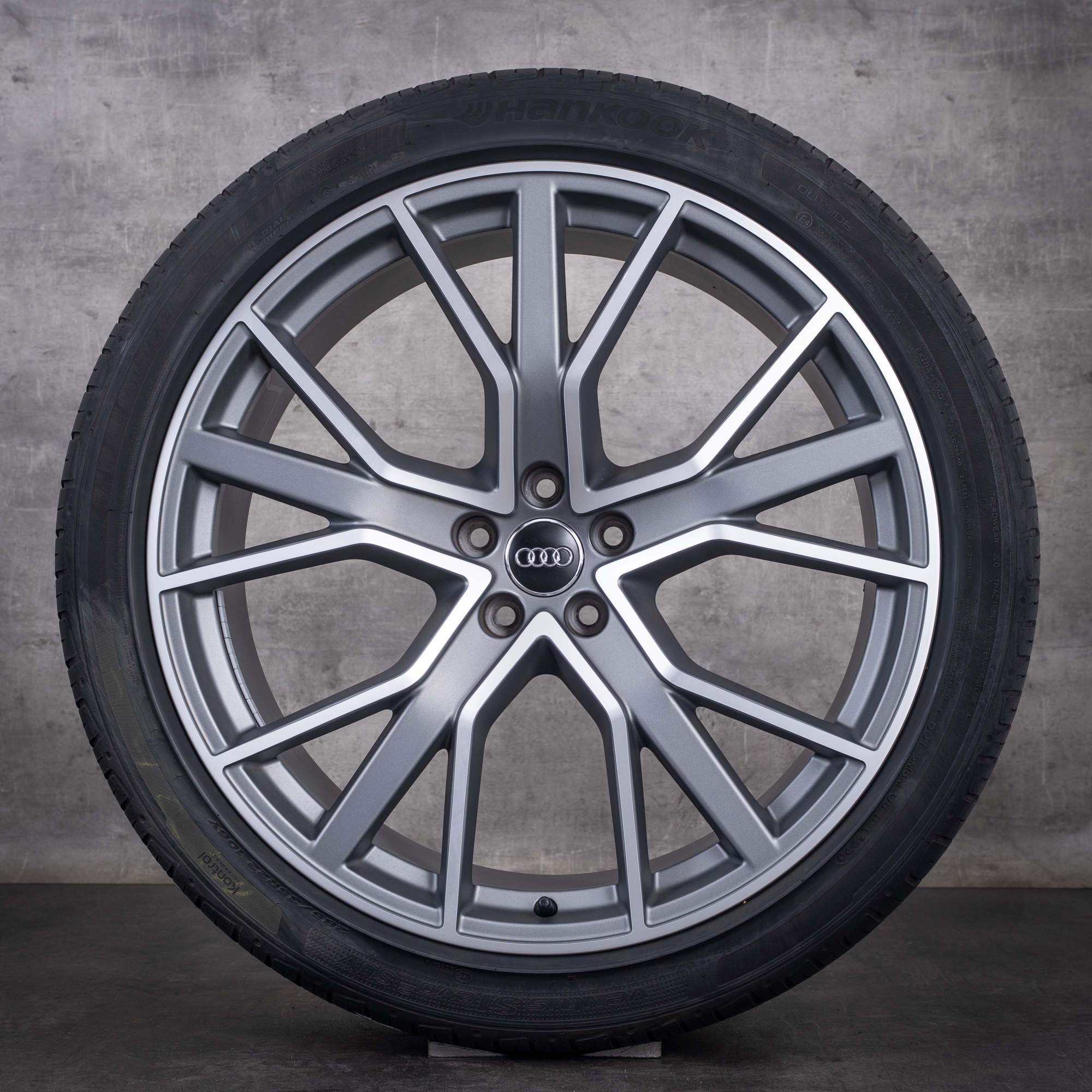 Original Audi Q7 SQ7 Felgen 22 Zoll 4M Winterräder 4M0601025AG Felgen titan matt glanzgedreht