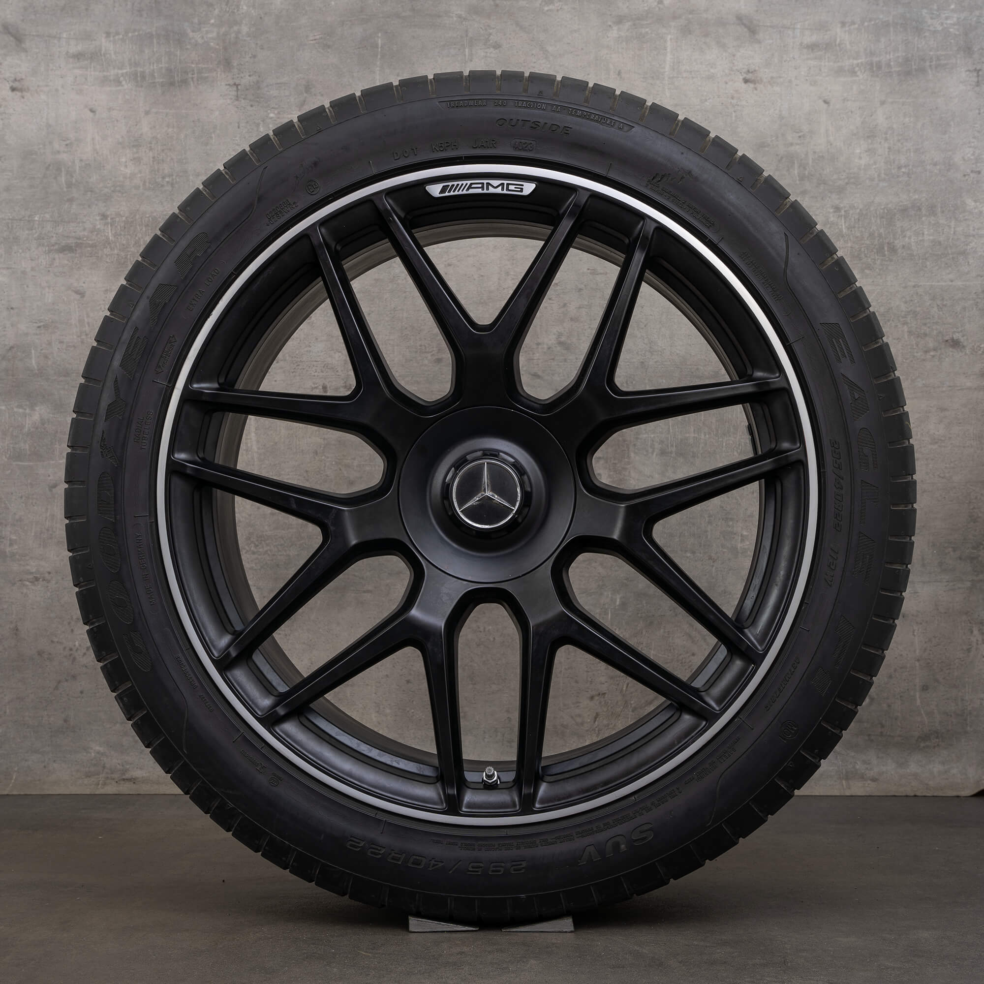 Llantas originales Mercedes Benz Clase G AMG de 22 pulgadas W463A G63 llantas verano A4634012000 negro llanta torneada brillante