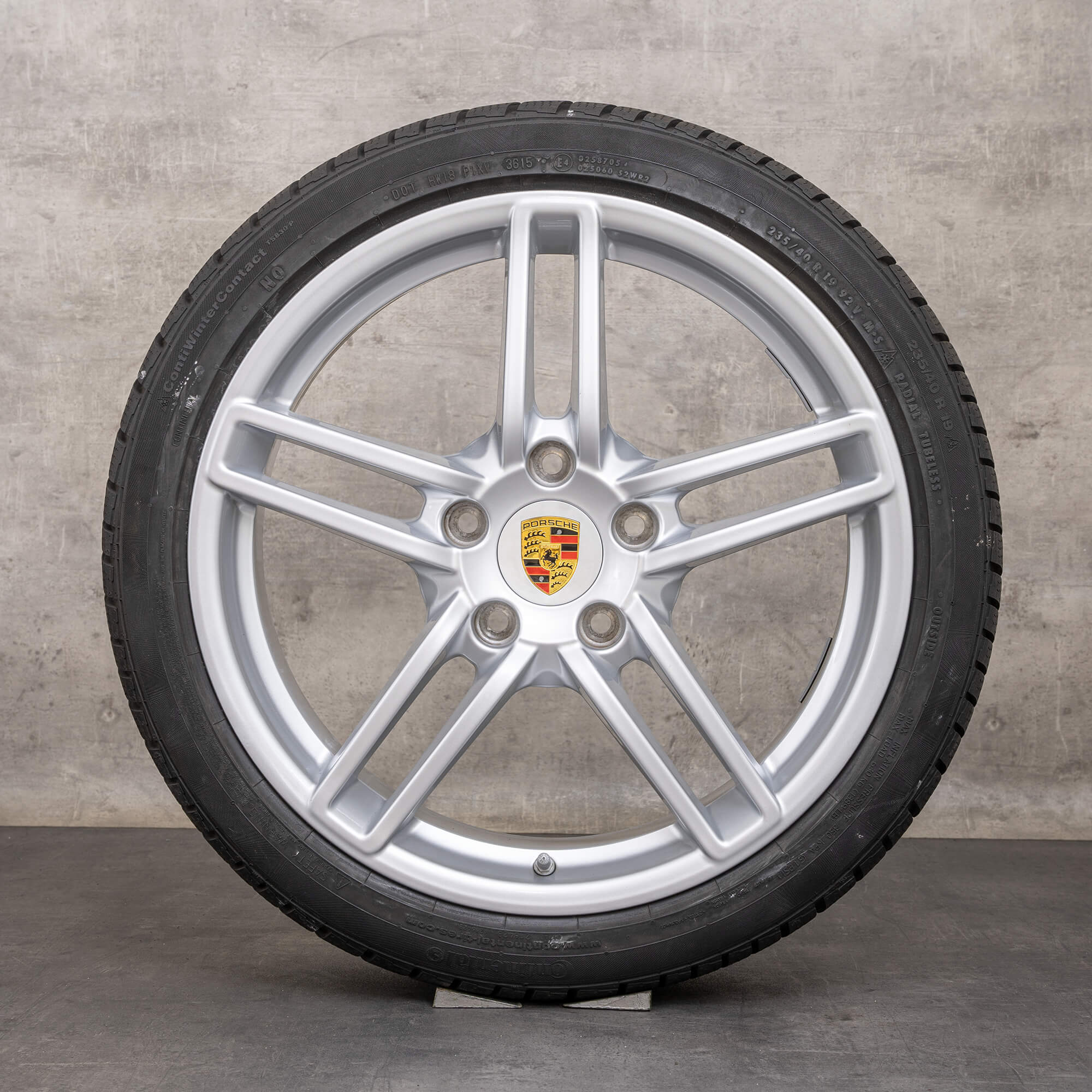 Alkuperäiset Porsche 911 Winterrder 19 tuuman 991 Carrera 4 & 4S vanteet 99136214102 99136214603 silver