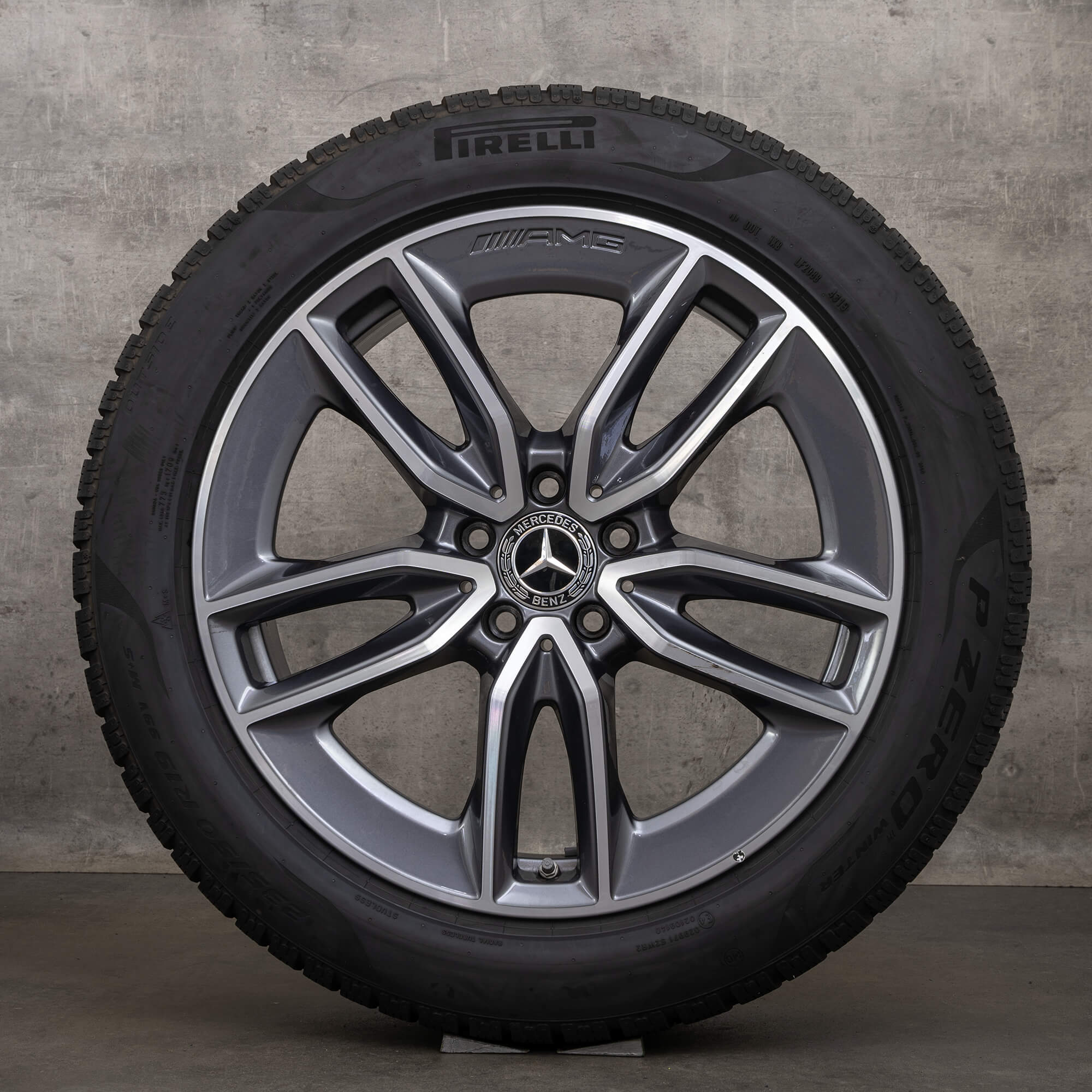 Alkuperäiset Mercedes Benz GLA GLB AMG talvirenkaat 19 tuuman 35 45 & S H247 X247 vanteet A2474011800 himalajanharmaa kiillotettu