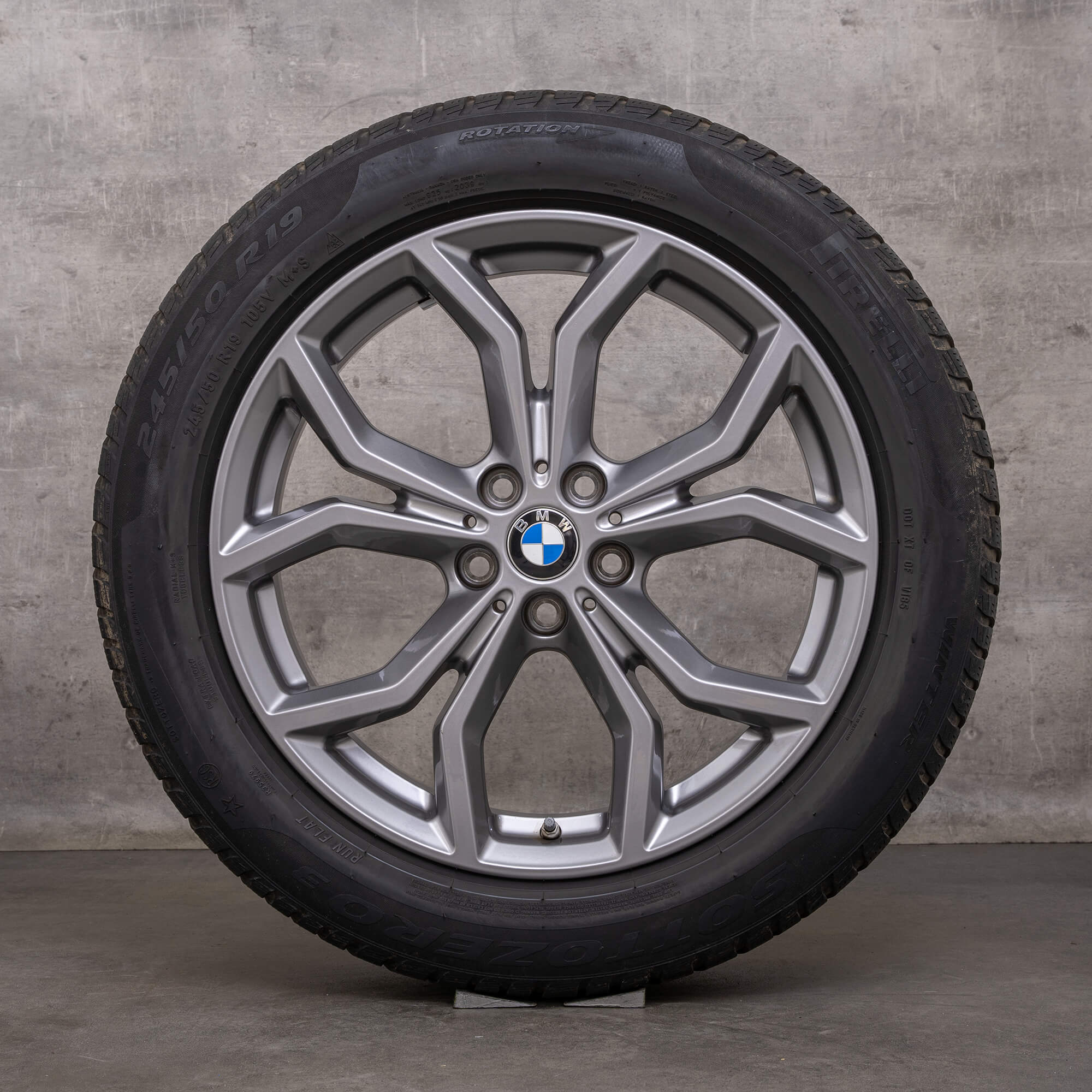 Originale BMW X3 X4 ruote invernali 19 pollici G01 G02 cerchi styling 694 6877328 grigio ferrico