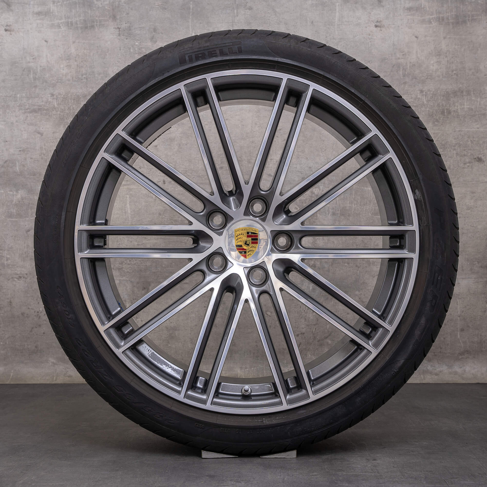 Alkuperäiset Porsche Cayenne vanteet 22 tuuman 9Y3 Turbo IV Coupé kesäpyörät 9Y0601025BR 9Y3601025AJ titan kiillotettu OC6