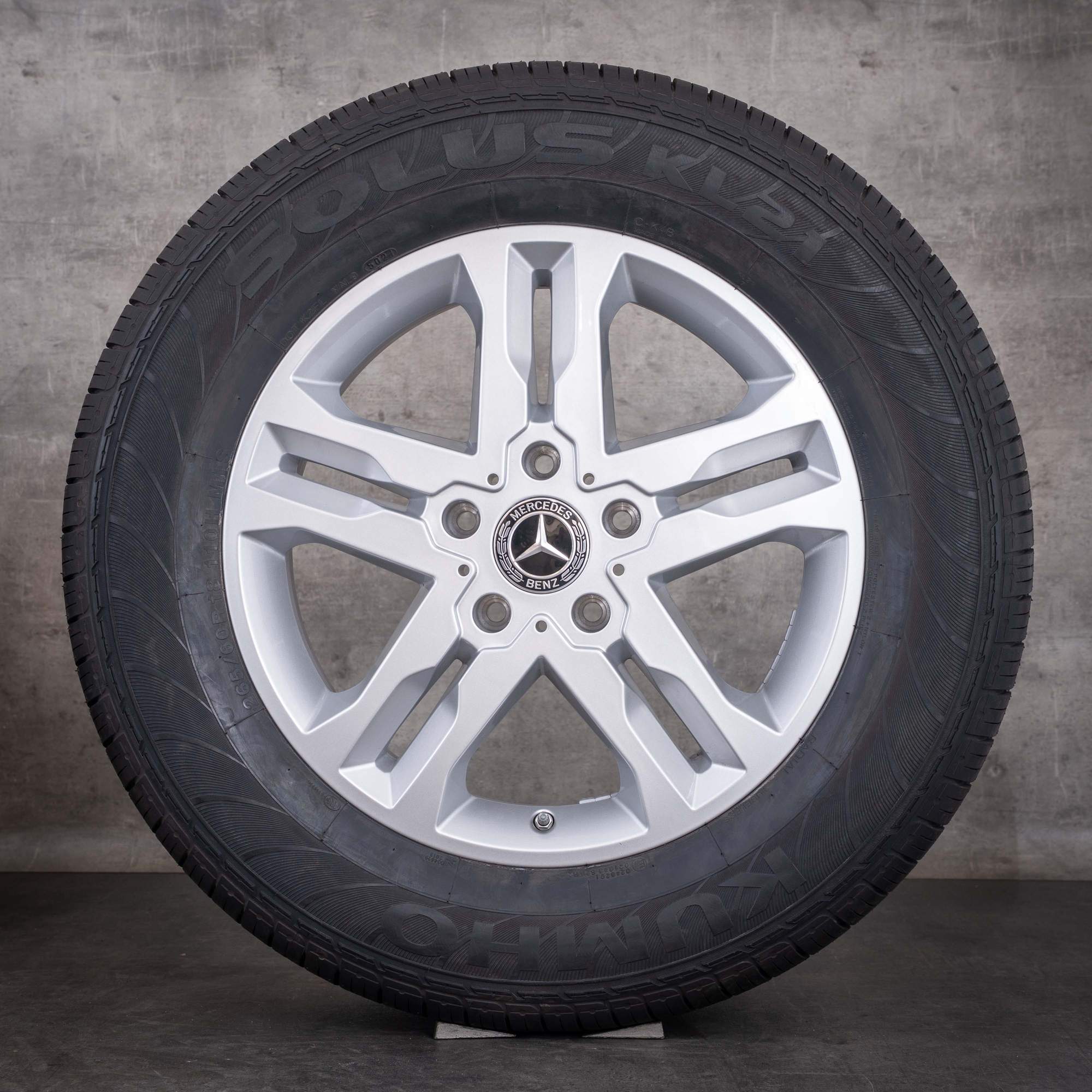 Jante originale Mercedes-Benz Clasa G pentru anvelope de iarnă 18 inci W463 G350 G400 G500 A4634012502 argintiu lucios