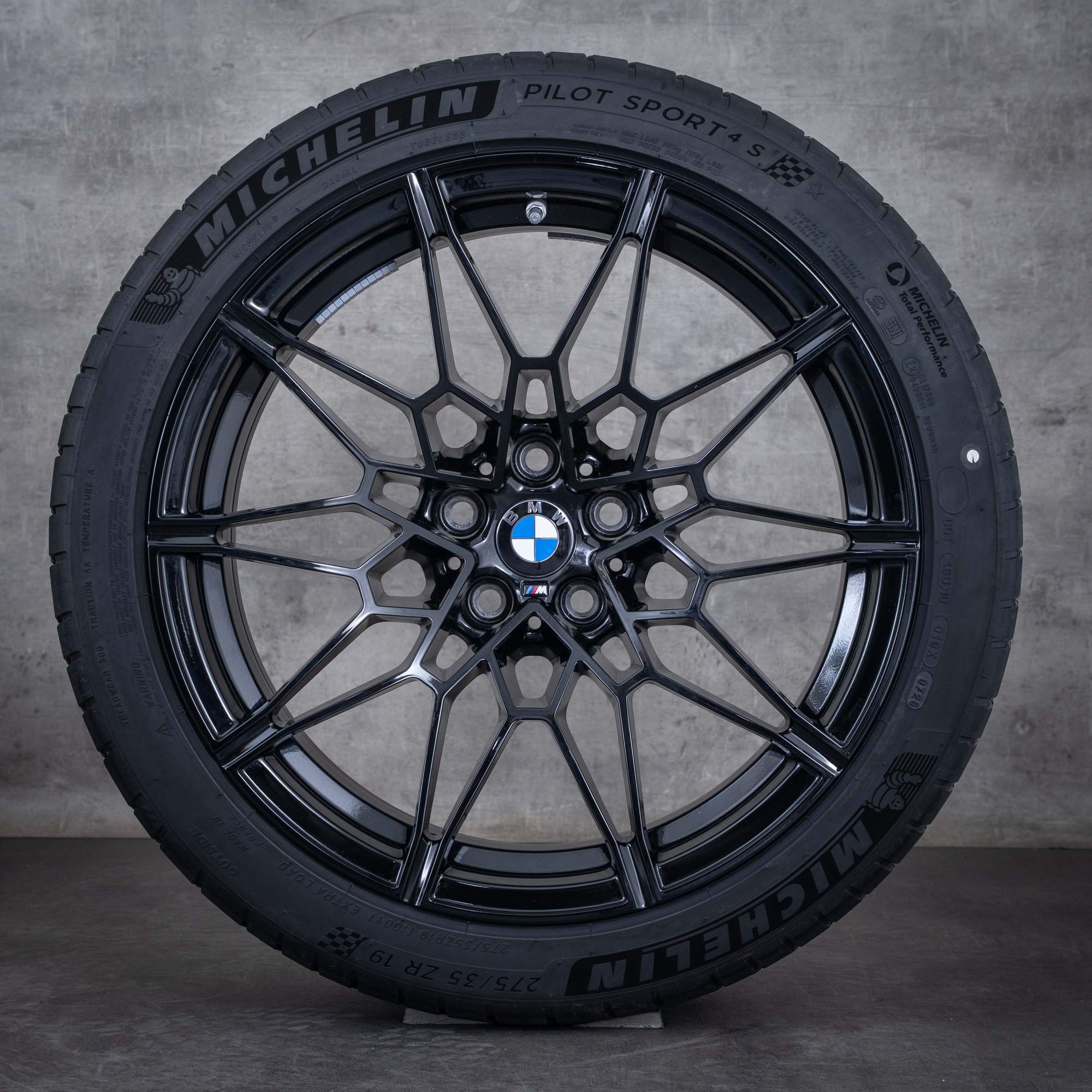 Oryginalne felgi BMW M2 M3 M4 19 20 cali G87 G80 G81 G82 G83 koła letnie stylizacja 826 M 8093838 8093839 czarny błyszczący