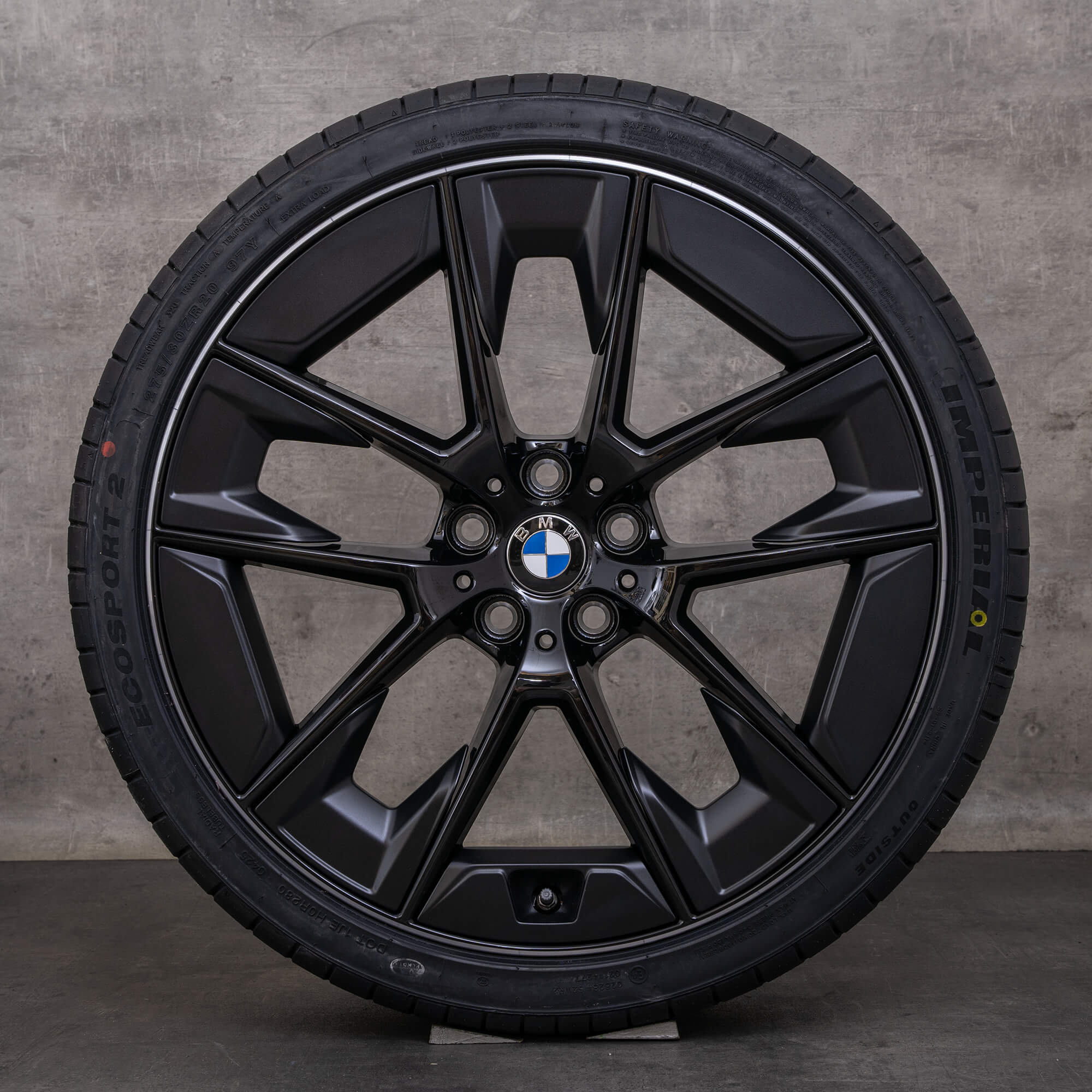 Oryginalne felgi BMW serii 5 20 cali G30 G31 letnie koła stylizacja 1001 M Sport Edition 6895212 6895213 czarne polerowane