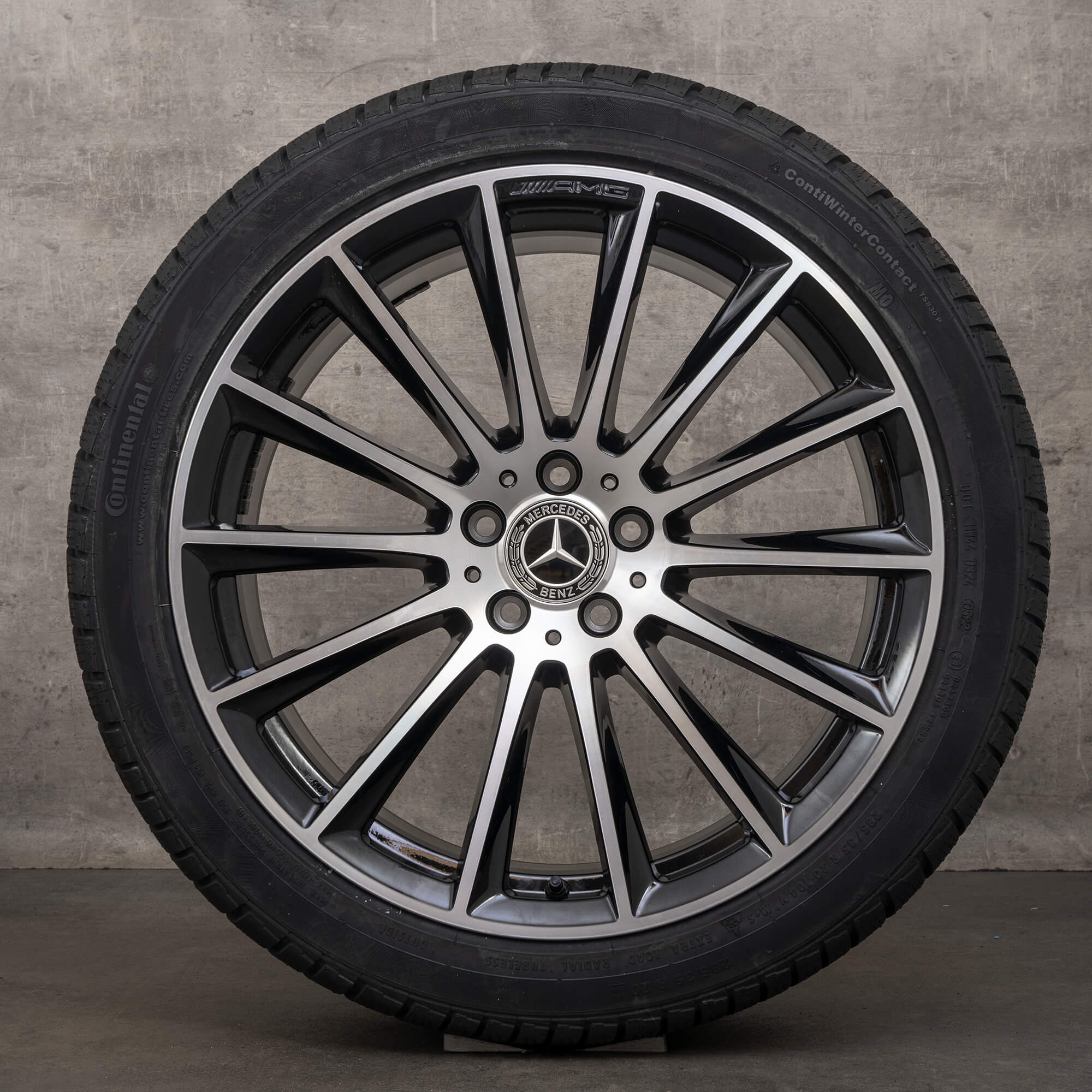 Alkuperäiset Mercedes Benz S-Class AMG talvirenkaat 20 tuuman W223 V223 vanteet A2234011500 musta kiiltävä käännetty UUTUUS