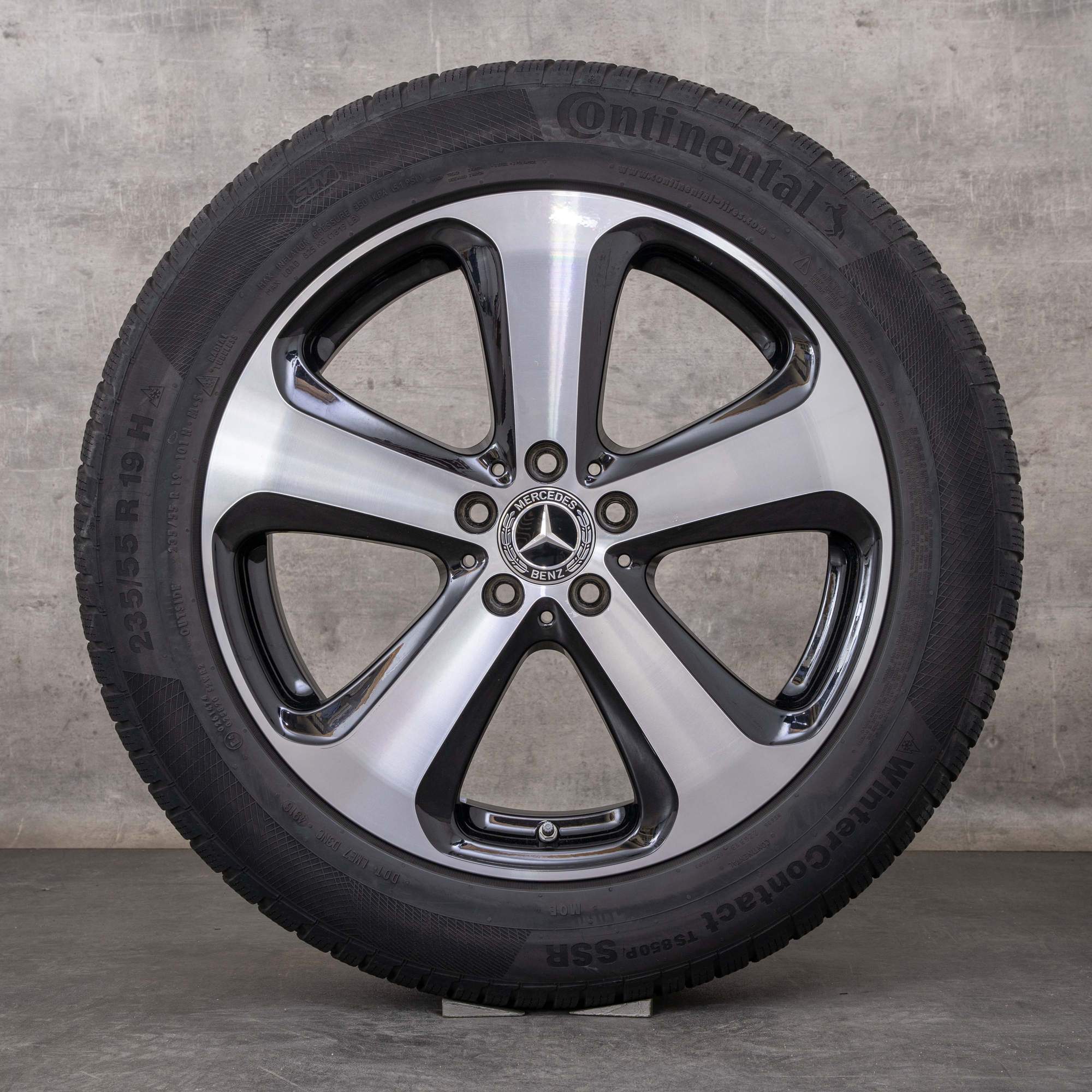 Alkuperäiset Mercedes Benz GLC & 43 AMG talvirenkaat 19 tuuman X253 C253 vanteet A2534011000 musta Kiillotettu