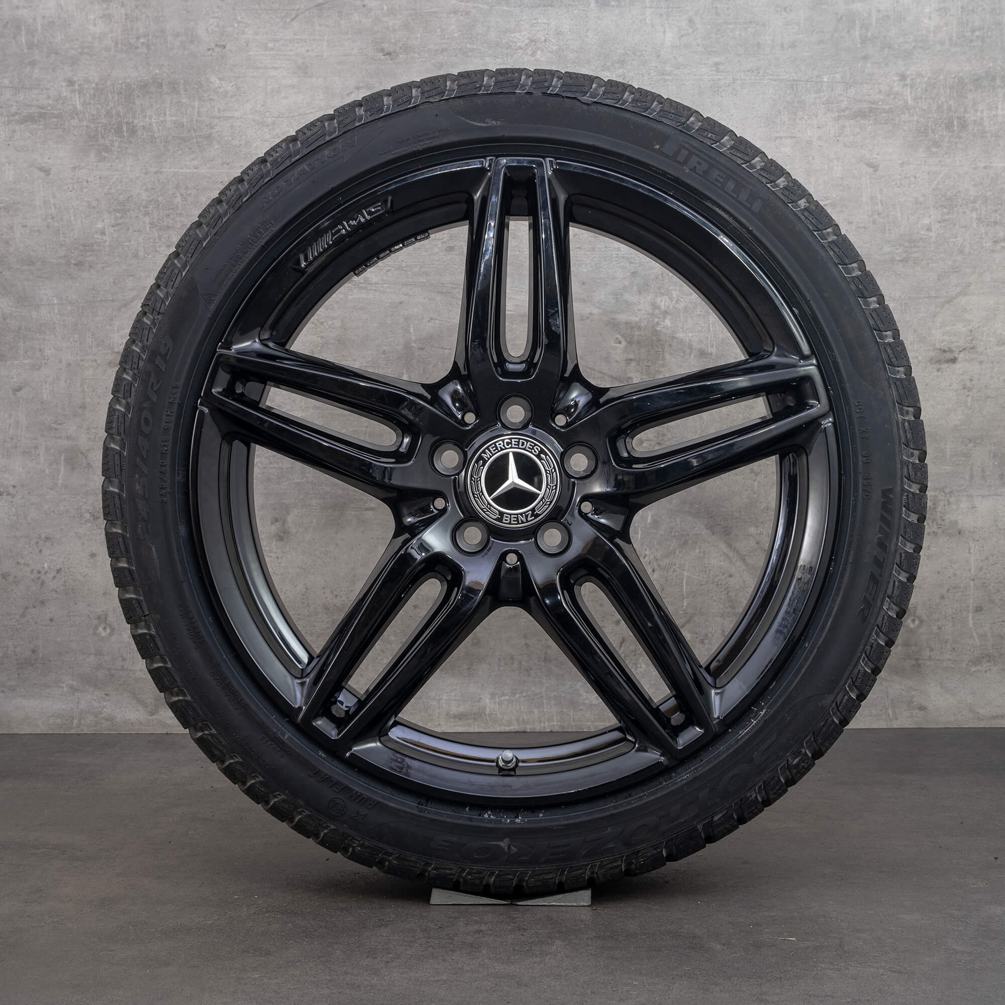 Oryginalał Mercedes Benz Klasa E E43 E53 AMG koła zimowe 19 cali W213 S213 C238 A238 Felgi A2134013800 A2134012000 czarny błyszczący