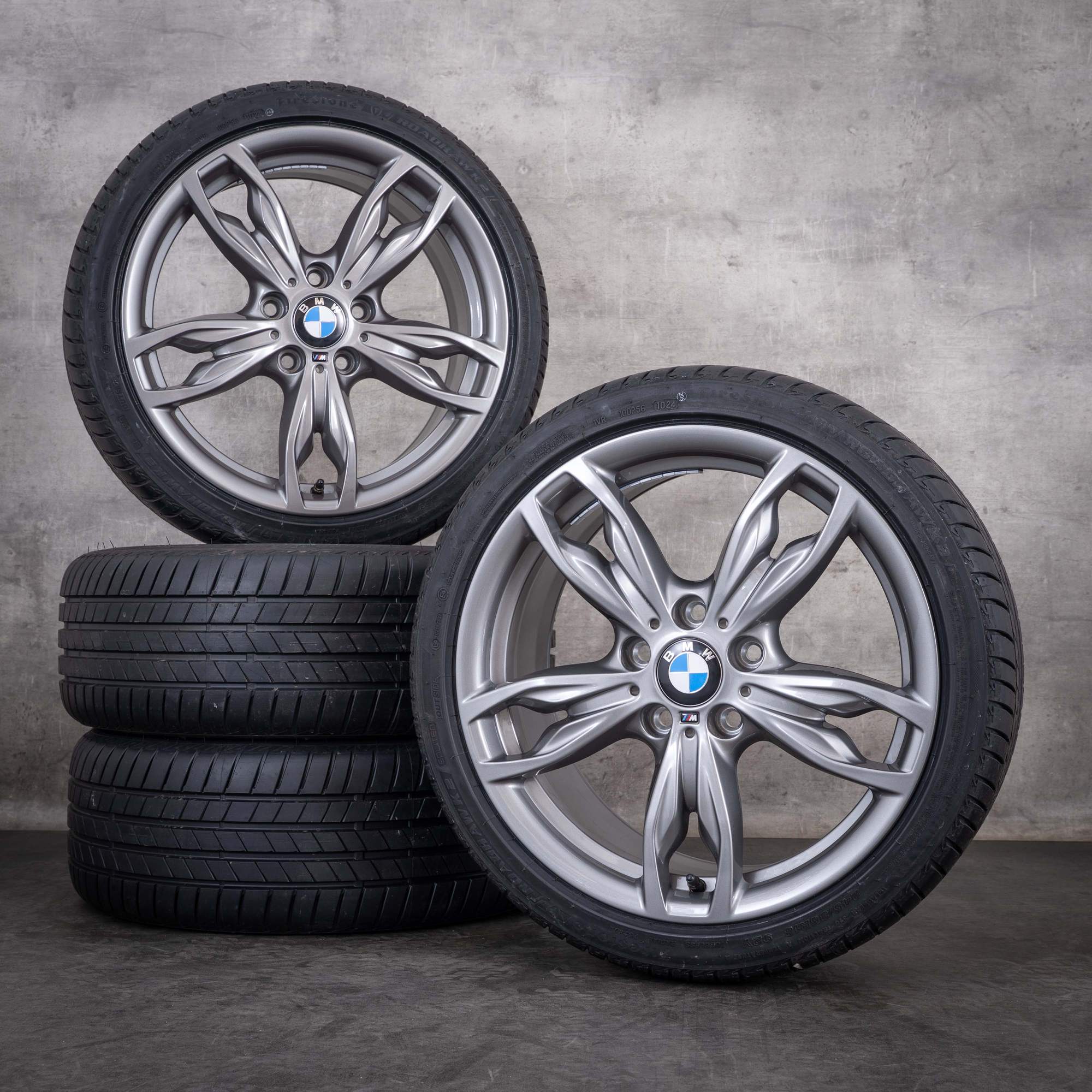 Original BMW 1er 2er Felgen 18 Zoll F20 F21 F22 F23  Sommerräder Styling 436 M 7845870 7845871 ferric grey hochglanz NEU