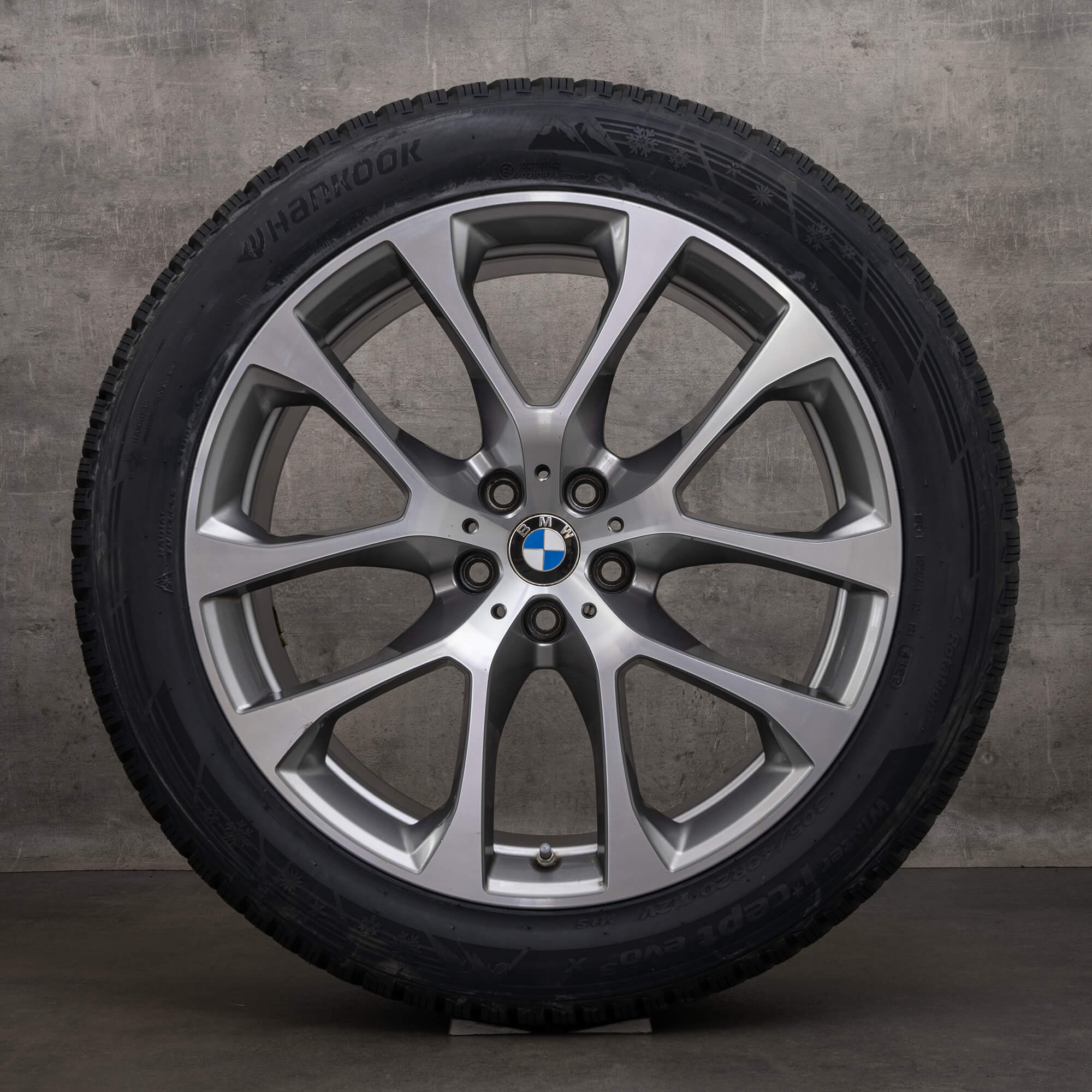 Oryginalał BMW X5 X6 koła zimowe 20 cali G05 G06 felgi stylizacja 738 6883757 ferric szary polerowane
