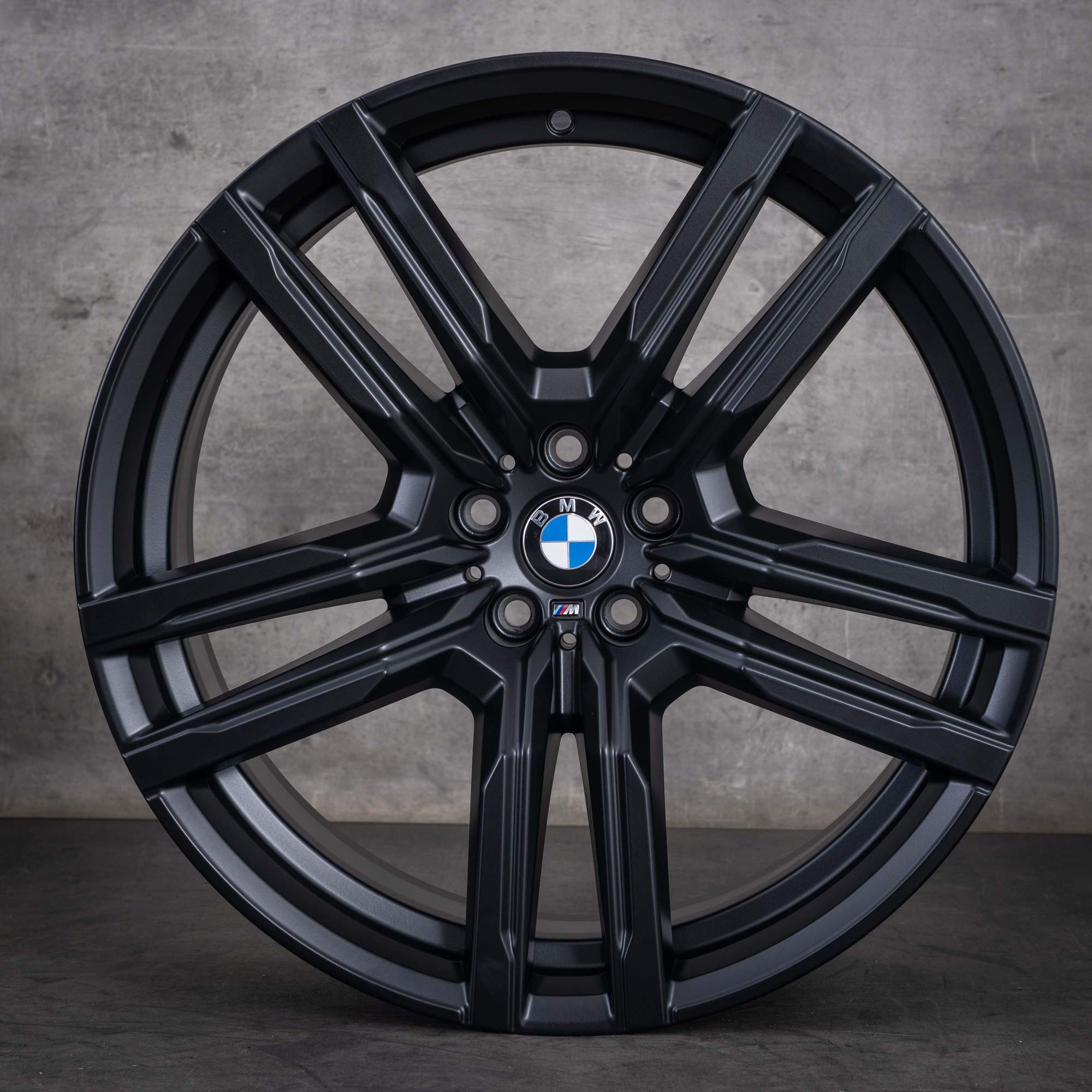 Original BMW X5M X6M 21 Zoll F95 F96 Felgen Styling 808 M 8090794 8090795 jet black matt lackiert NEU - Felge 3 von 4