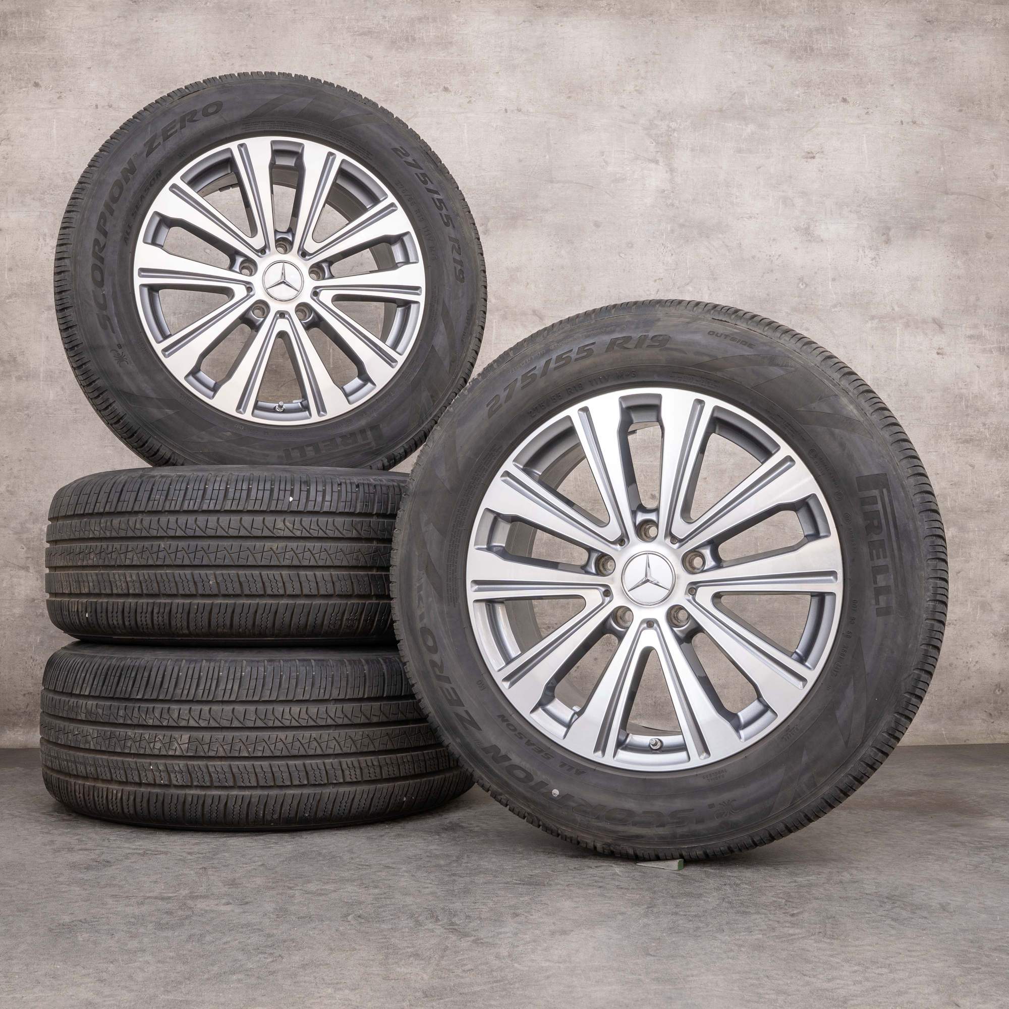 Original Mercedes Benz G-Klasse Felgen 19 Zoll G450 G500 W463A W465 Sommerräder A4634011100 himalaya grey glanz