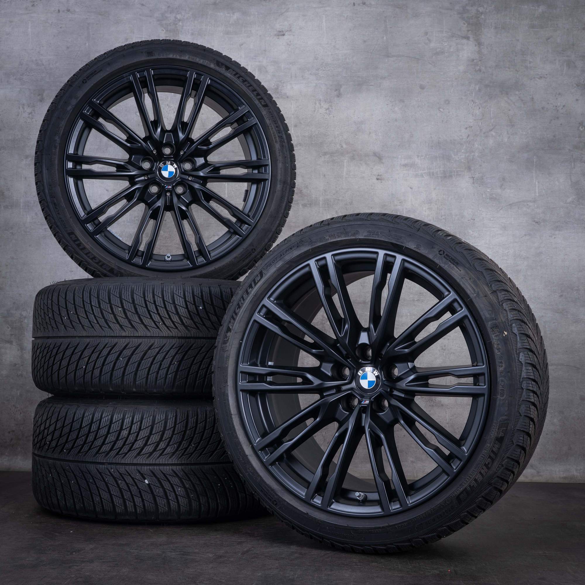 Roues hiver d'origine BMW M2 M3 M4 19 pouces G87 G80 G82 G83 style 829 M références 8093844 8093845 noir jais mat
