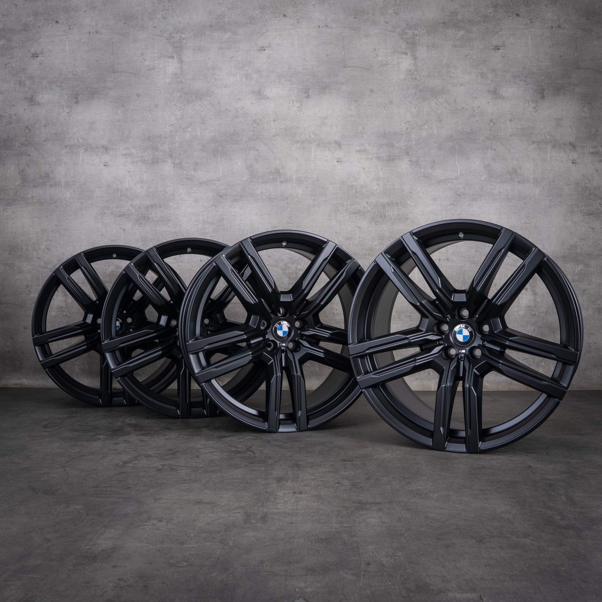 Original BMW X5M X6M 21 Zoll F95 F96 Felgen Styling 808 M 8090794 8090795 jet black matt lackiert NEU
