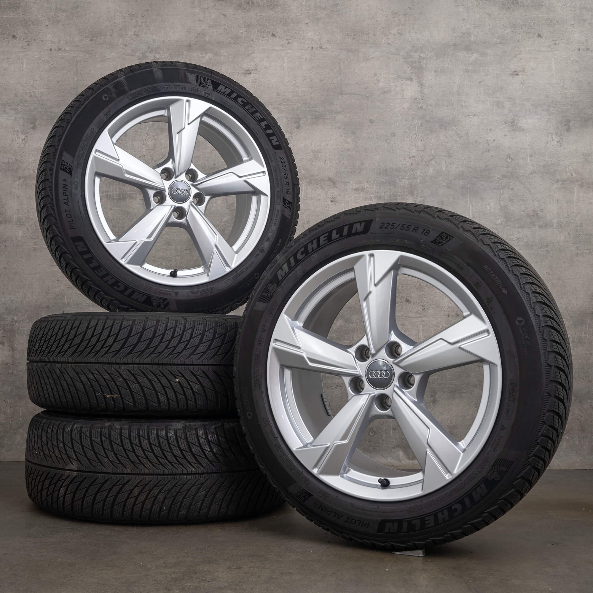 Jante vară originale Audi A6 S6 18 inch 4K C8 jante 4K0601025D argintiu