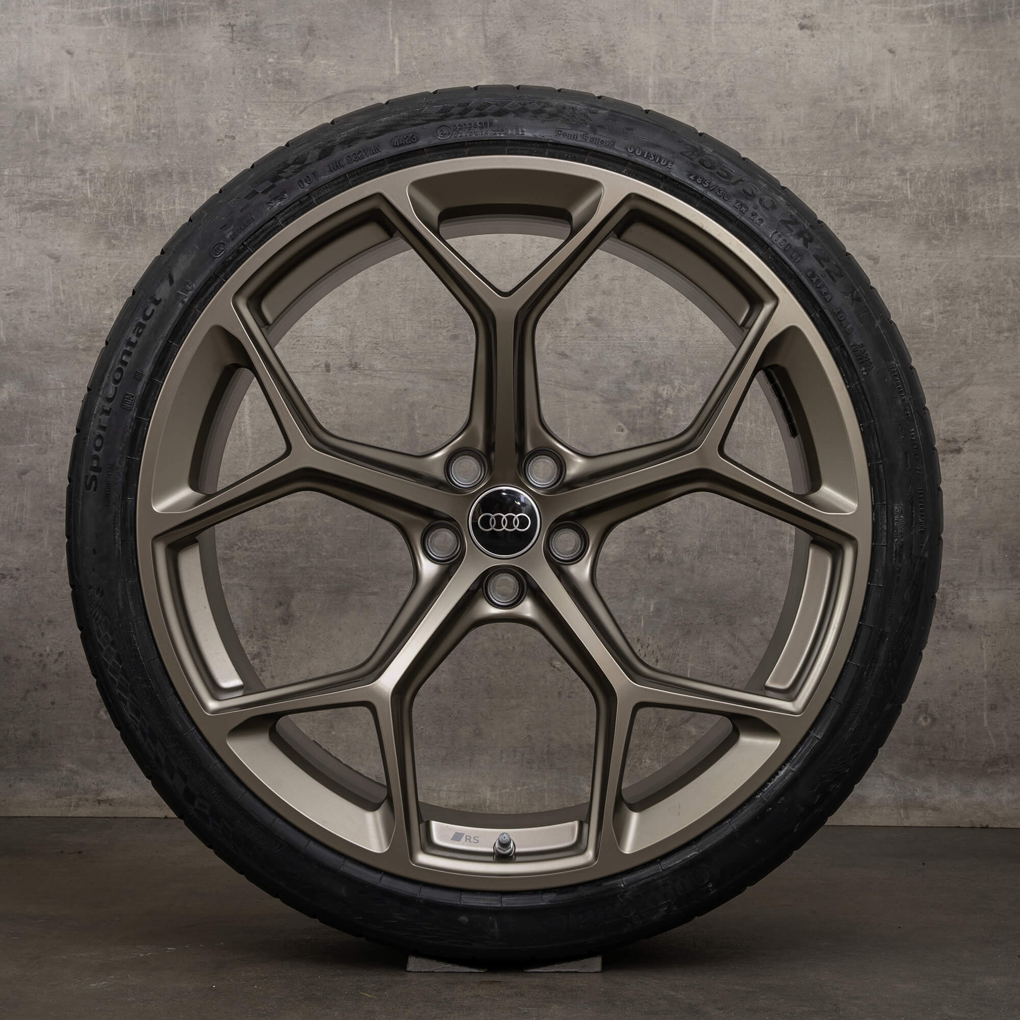 Original Audi RS6 RS7 Felgen 22 Zoll 4K C8 Sommerräder Performance 4K0601025BN neodymgold NEU