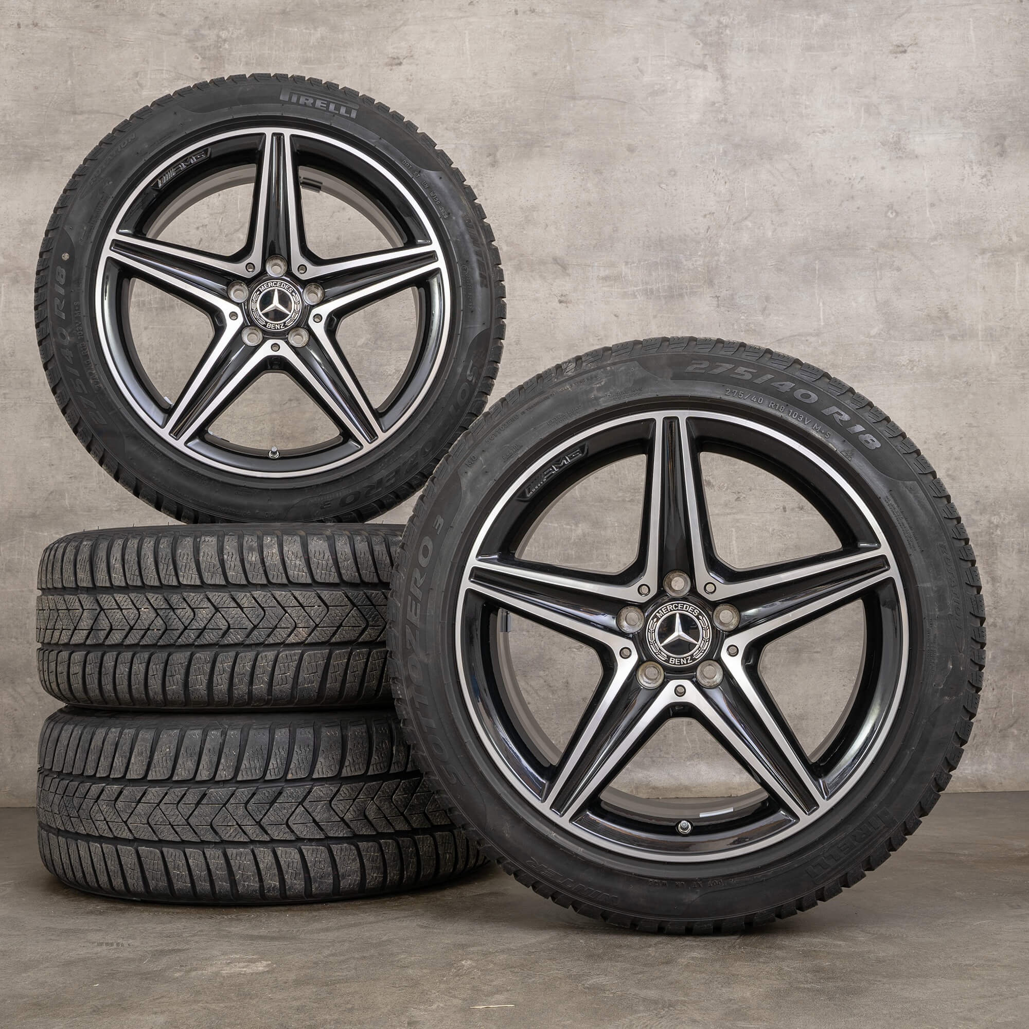Genuine AMG Mercedes Benz Classe E ruote invernali 18 pollici W213 S213 A238 C238 cerchi A2134011800 A2134011900 himalaya grigio lucido tornito