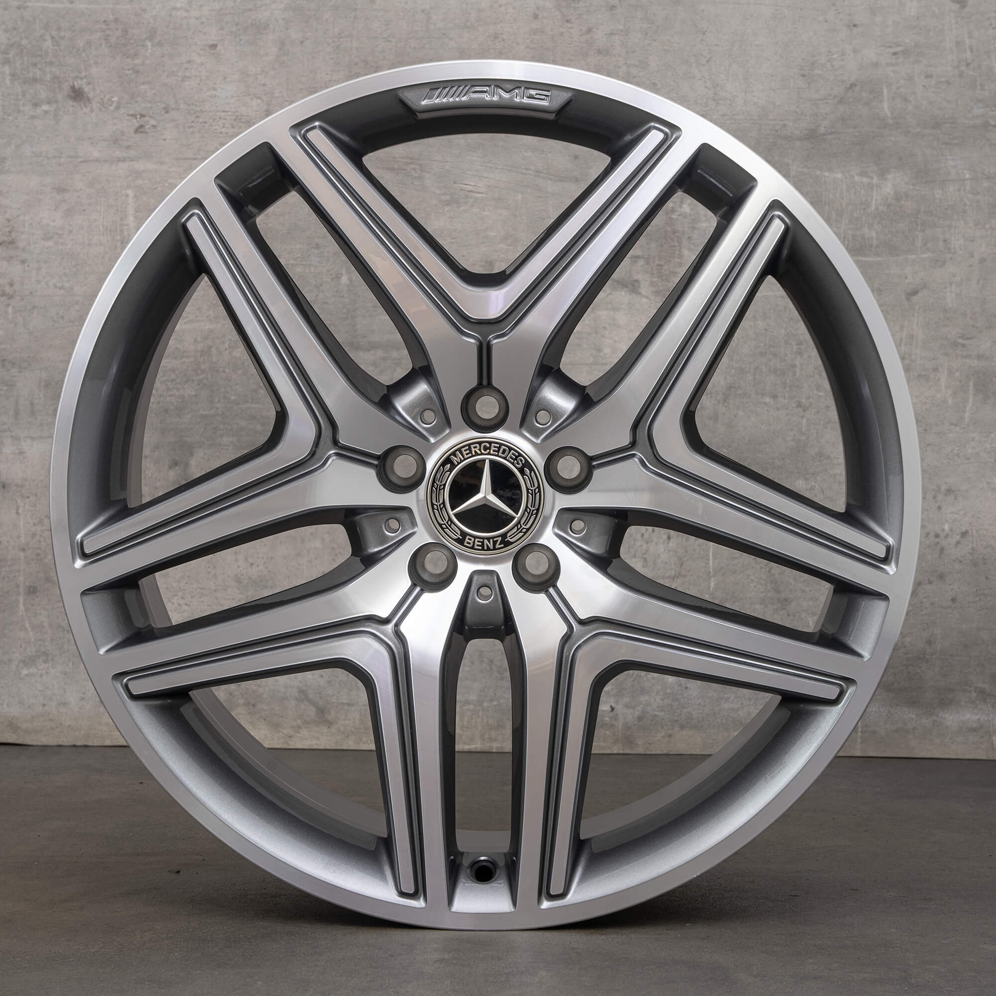 Alkuperäiset Mercedes Benz GLA GLB 35 45 AMG vanteet 20 tuuman X247 H247 A2474012000 himalajanharmaa Kiillotettu UUSI