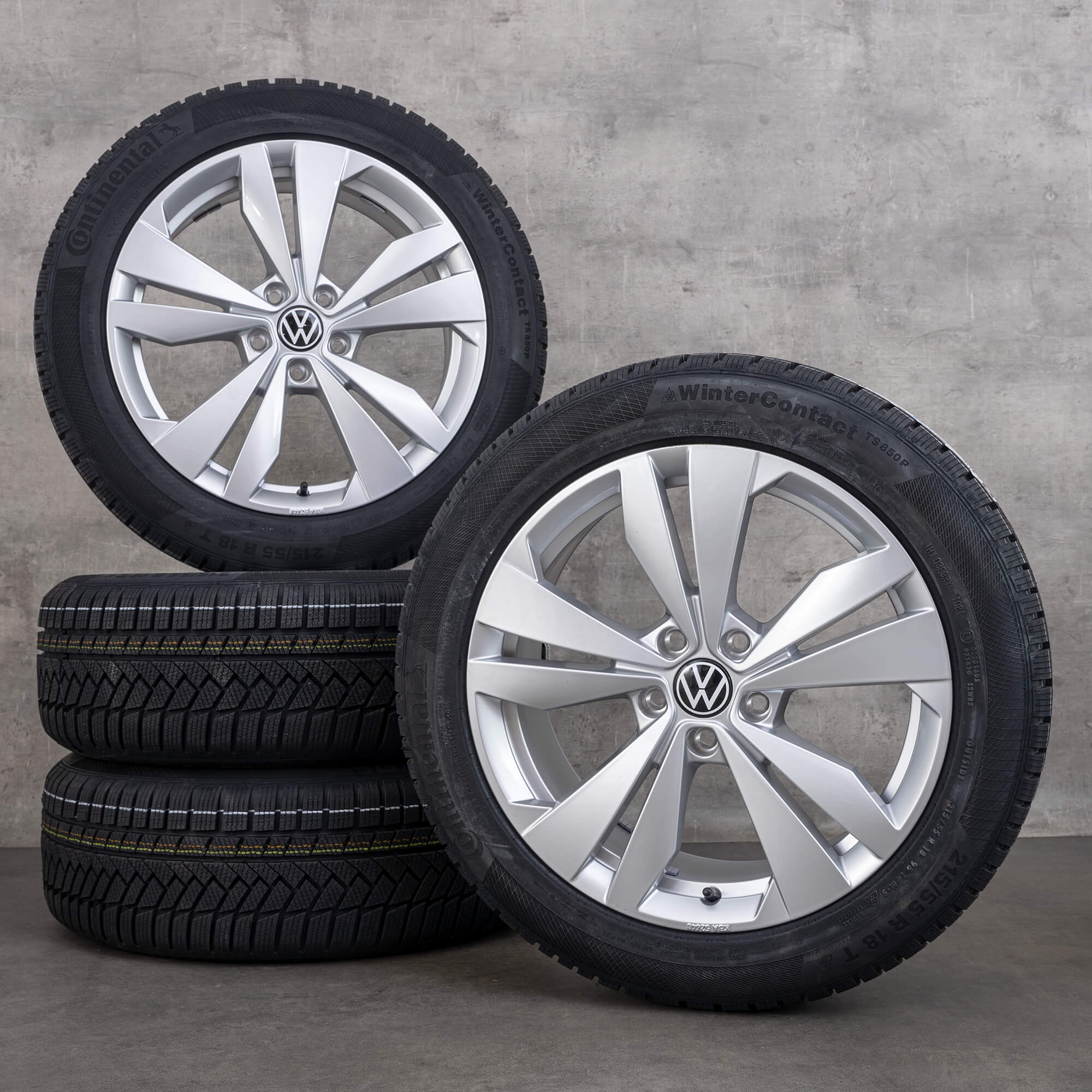 Originele VW ID.3 winterwielen 18 inch velgen 10A071498 briljant zilver NIEUW