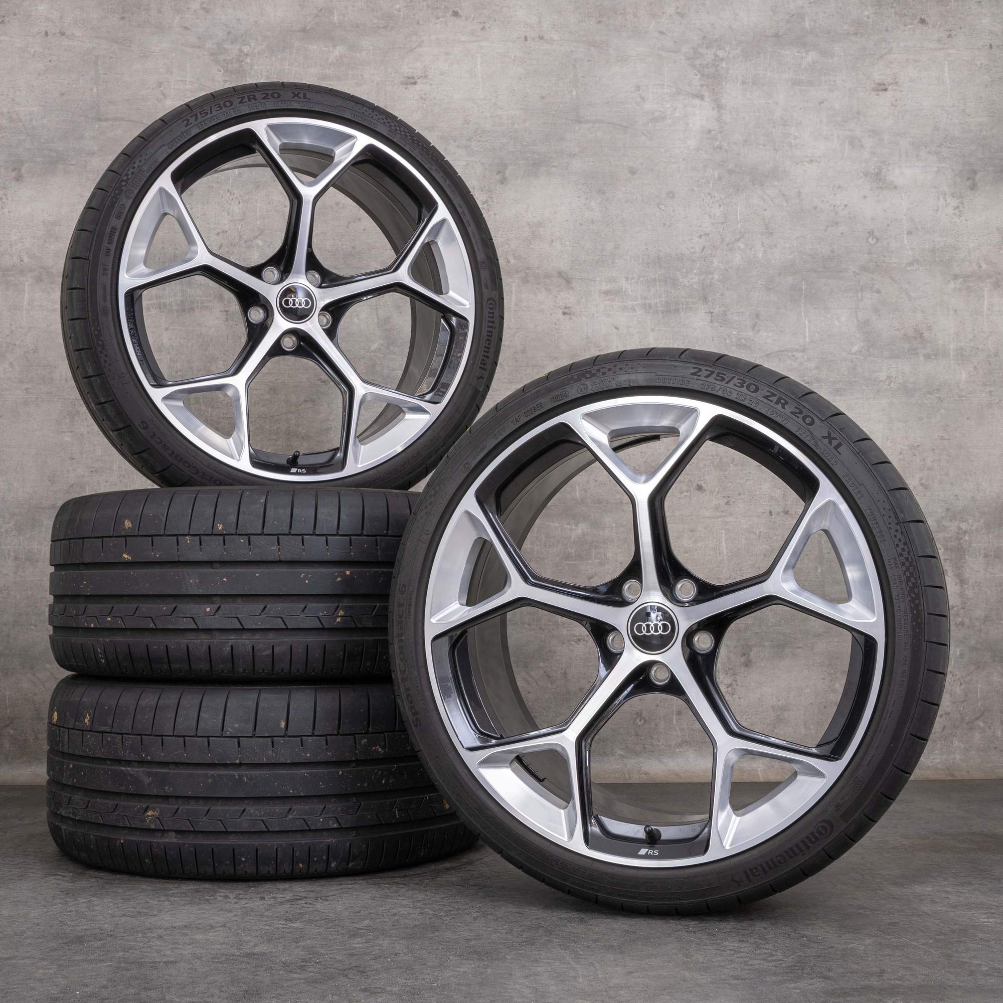 Originale Audi RS4 RS5 jante 20 inch B9 8W F5 Anvelope de vară 8W0601025GJ granit Lucios