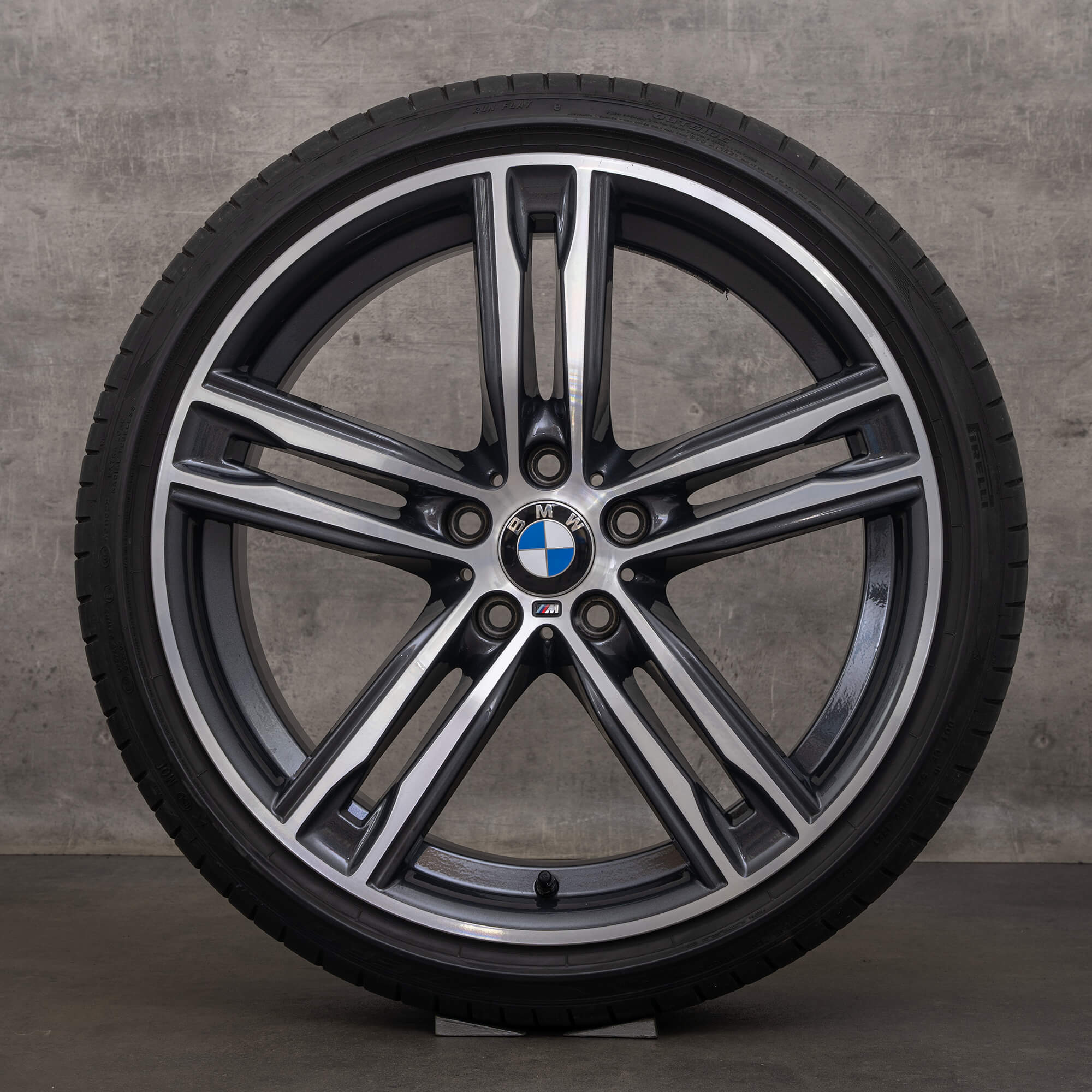 Original BMW 5er 6er Felgen 20 Zoll F10 F11 F06 F12 F13 Sommerräder 7856707 7856709 703 M orbit grey