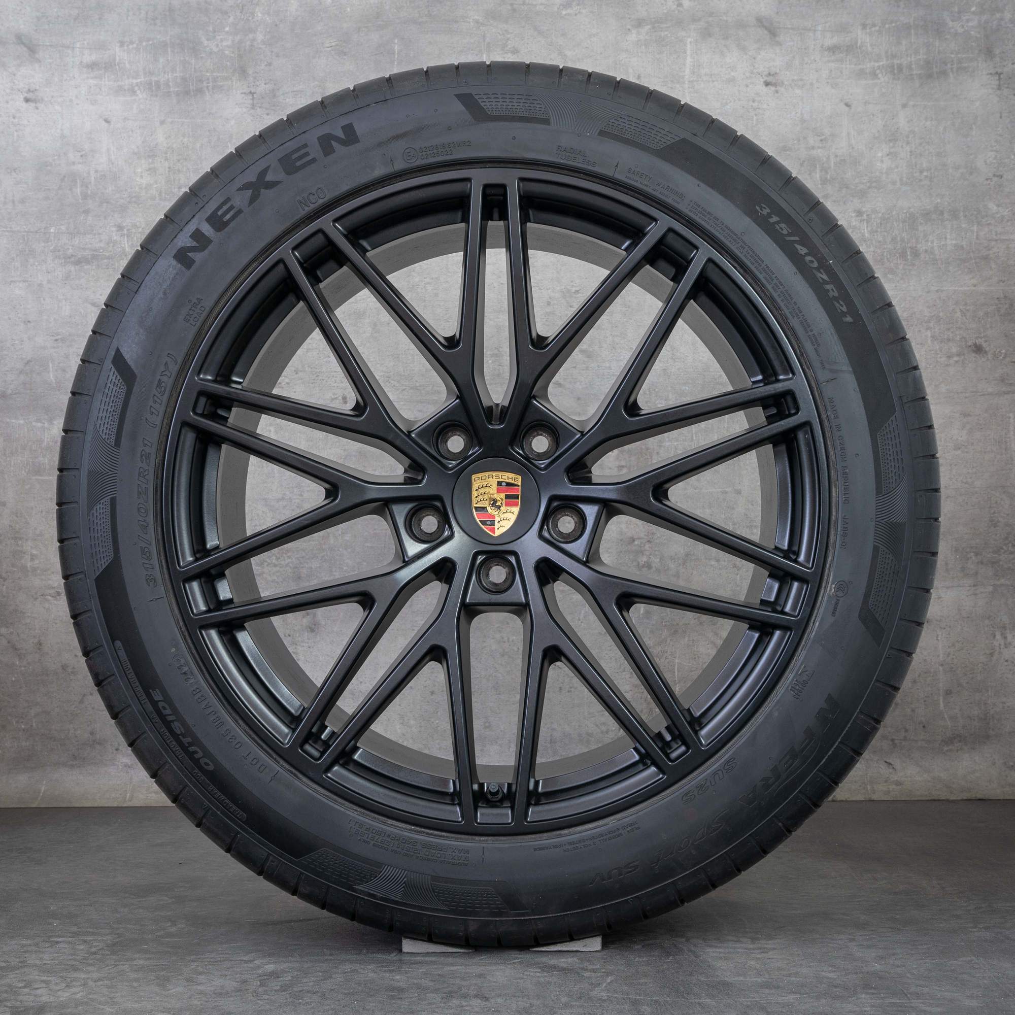 Alkuperäiset Porsche Cayenne 9YA II Coupe talvirenkaat 21 tuuman E3 vanteet 9Y0601025CD 9Y3601025BG RS Spyder musta UUSI