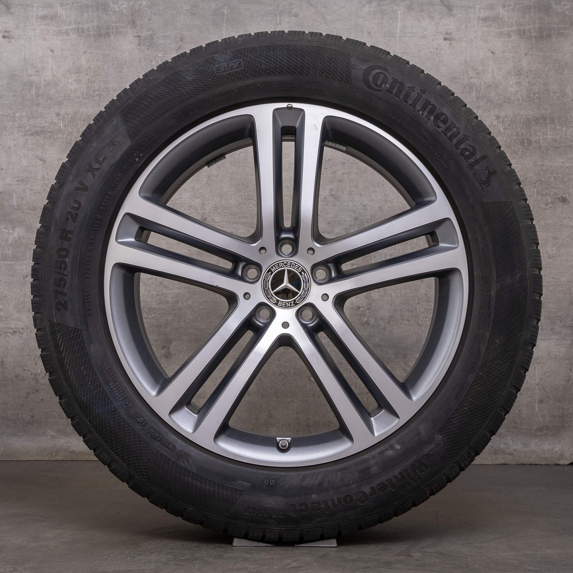 OEM Mercedes Benz GLE winter wheels 20 inch X167 C167 rims A1674012400 A1674012500 himalaya gray glossy turned