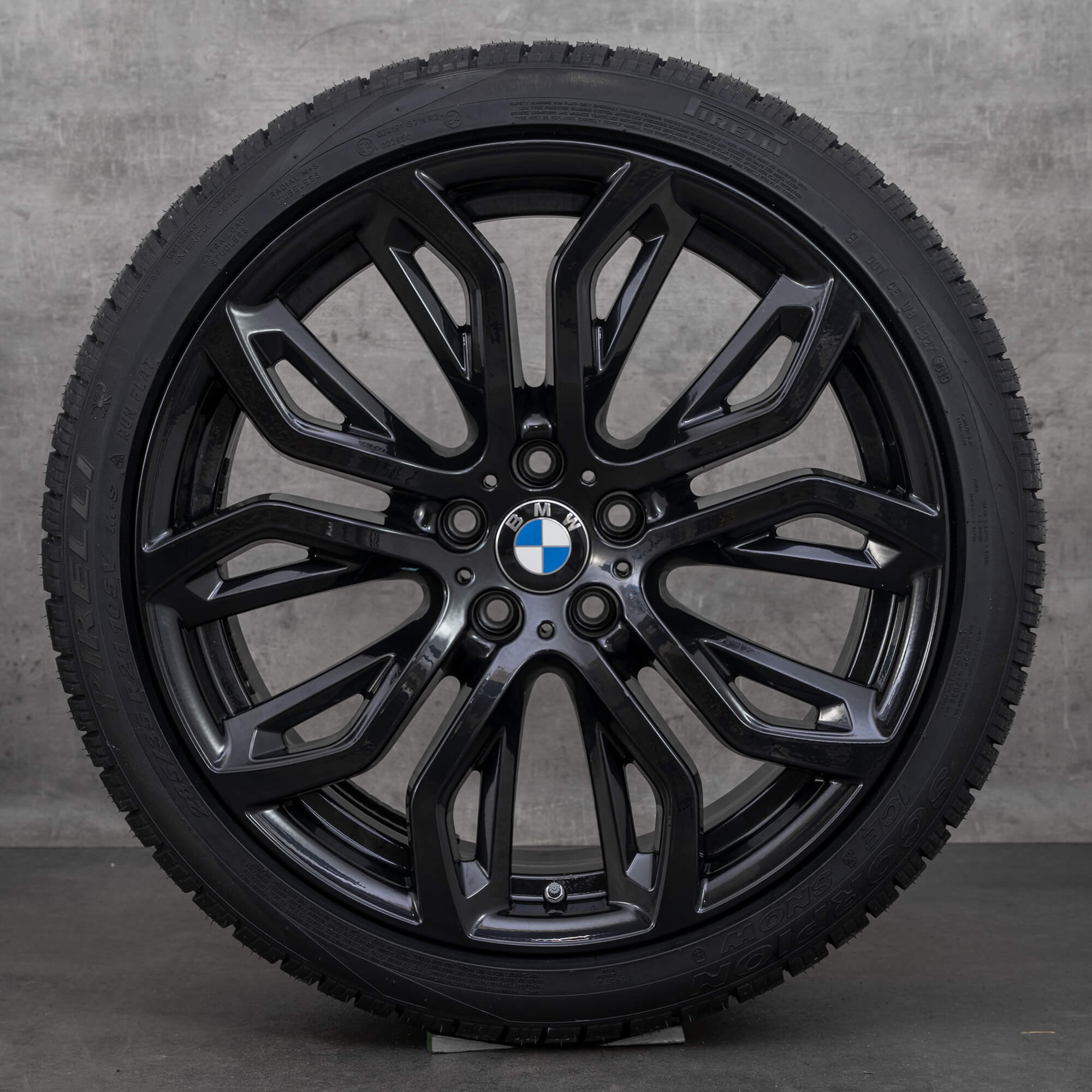 Oryginał BMW X5M X6 X6M koła 21 cali letnie E70 E71 Styling 375 M 6796149 6796151 czarny błyszczący