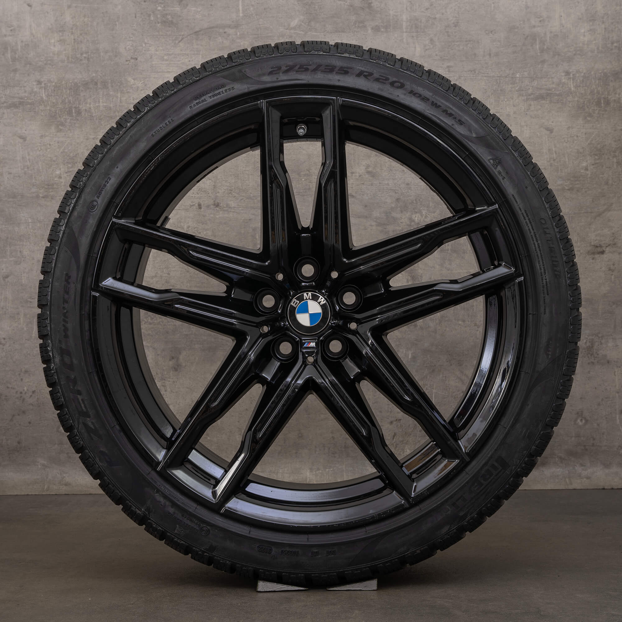 Alkuperäiset BMW M5 M8 vanteet 20 tuuman F90 F91 F92 F93 kesäpyörät styling 810 M 8089566 8089567 musta kiiltävästi