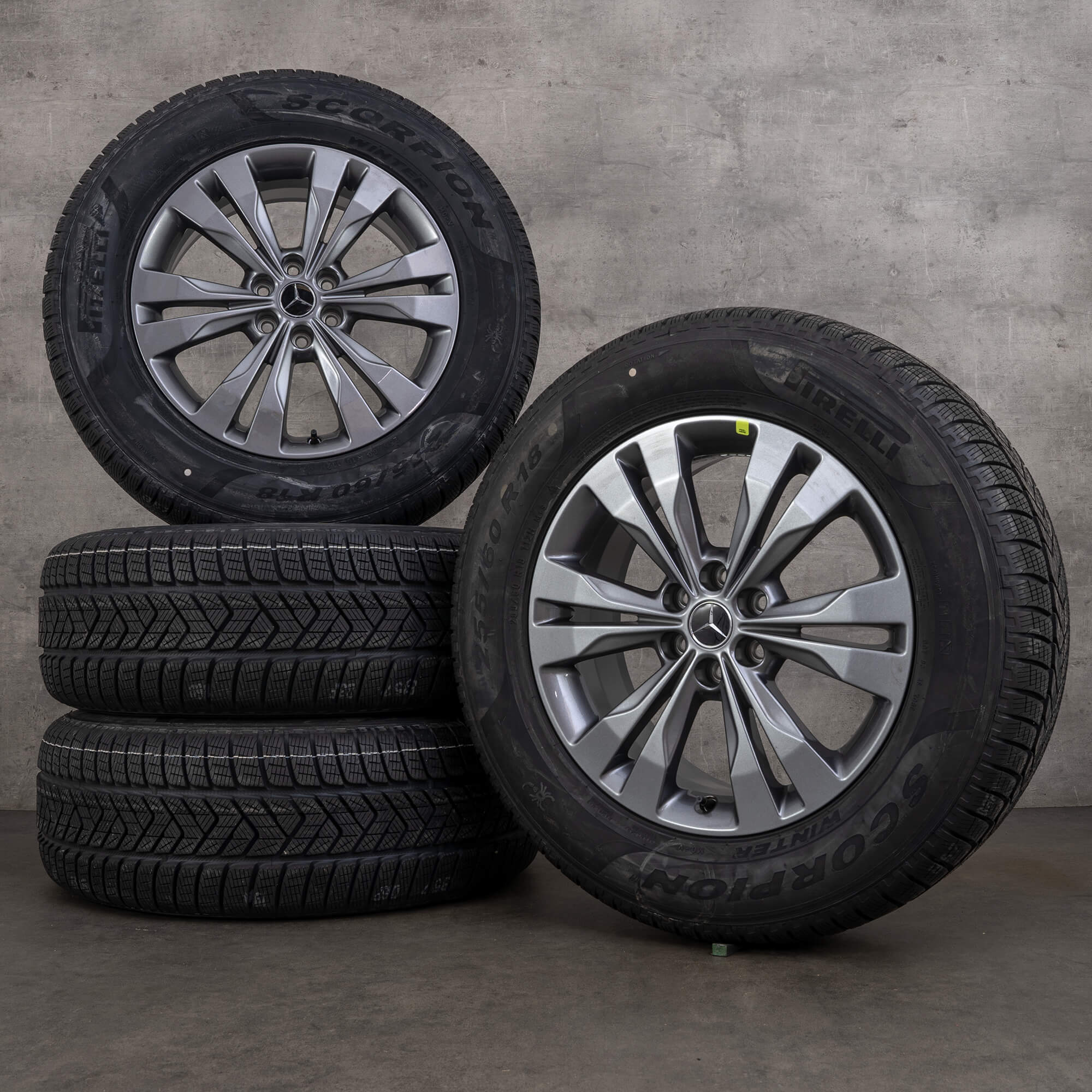 Oryginalne koła zimowe Mercedes Benz Klasa X 18 cali W470 Felgi N83801 szare NOWE