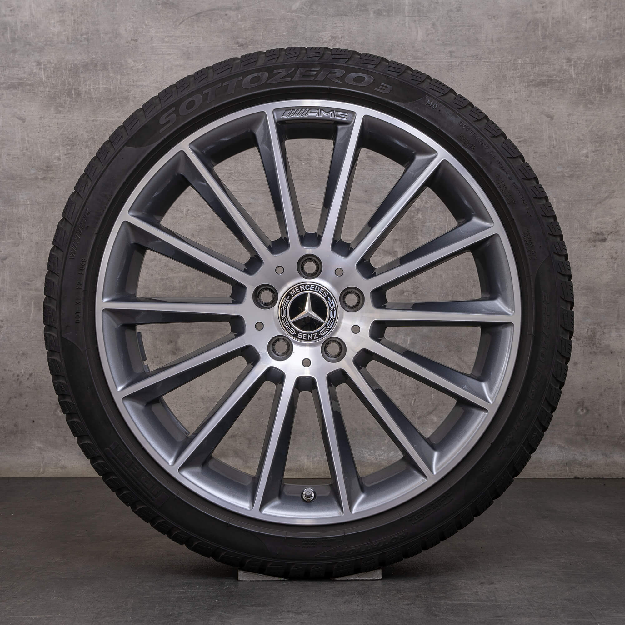 Oryginał Mercedes Benz A Klasa B CLA koła 19 cali W177 V177 W247 C118 X118 letnie A1774011600 himalaya szary połysk polerowane