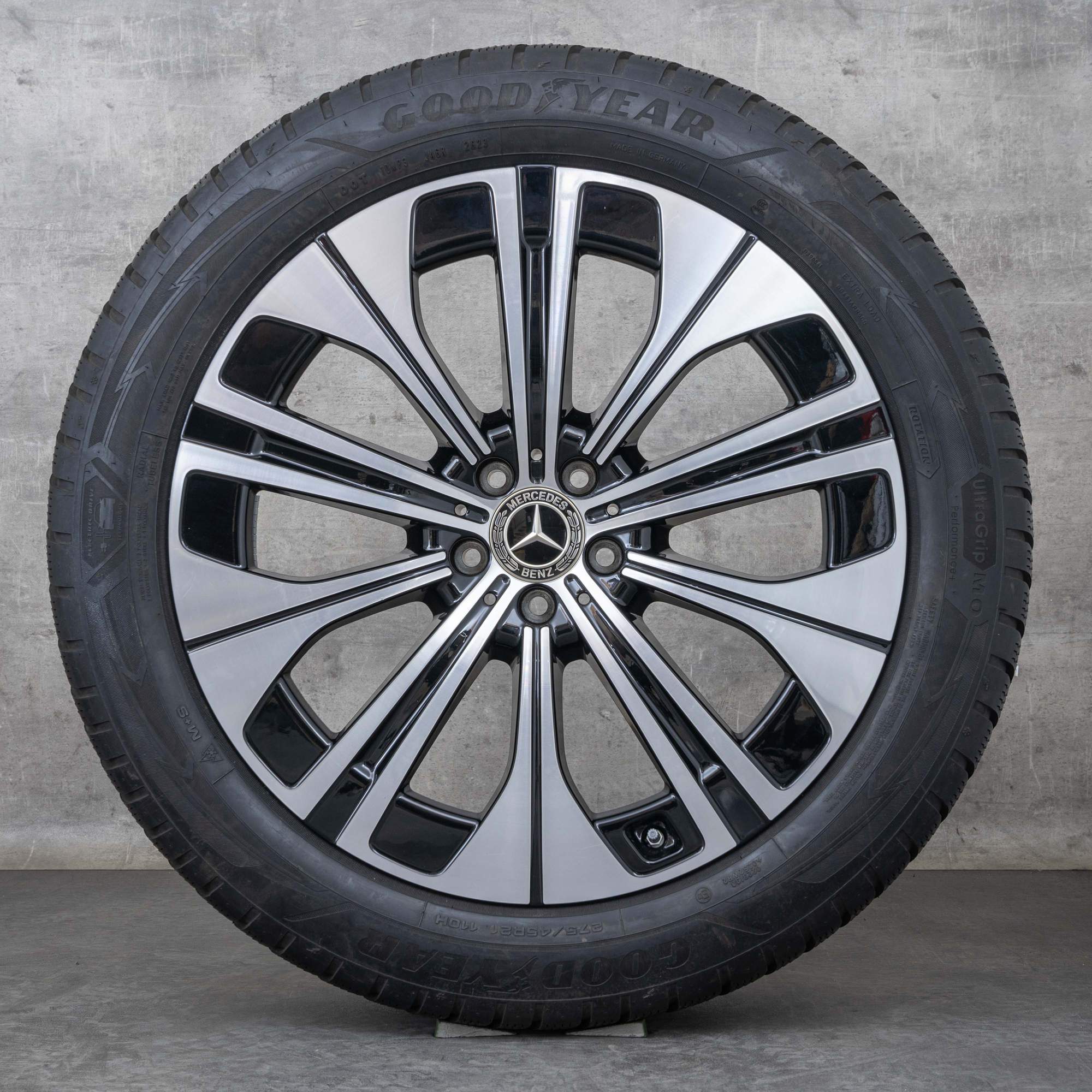 Alkuperäiset Mercedes Benz EQS vanteet 21 tuuman X296 kesäpyörät A2964011200 musta kiillotettu