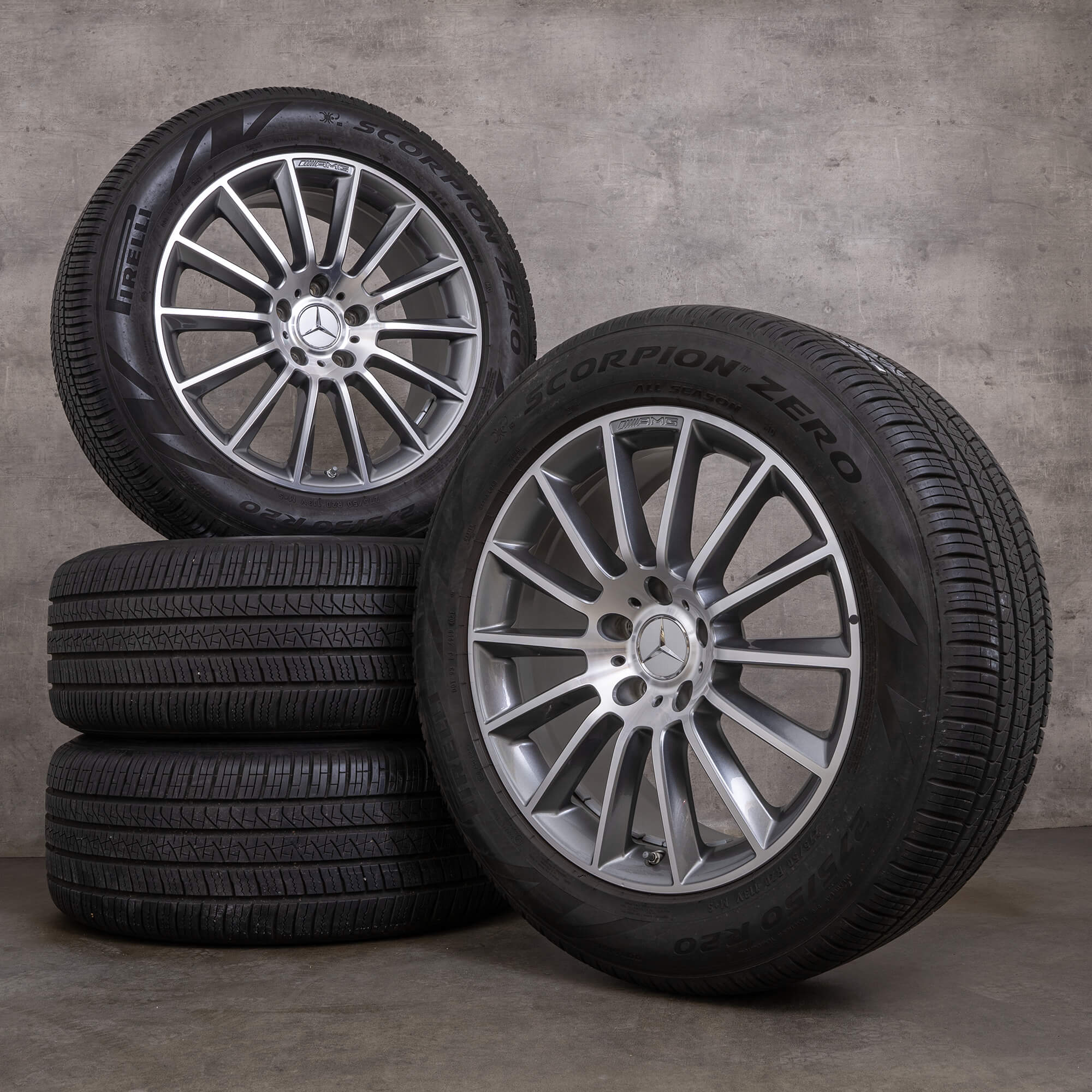 OEM Mercedes Benz G-Class AMG winter wheels 20 inch W463 G350d G400d G500 rims A4634011700 himalaya gray glossy turned