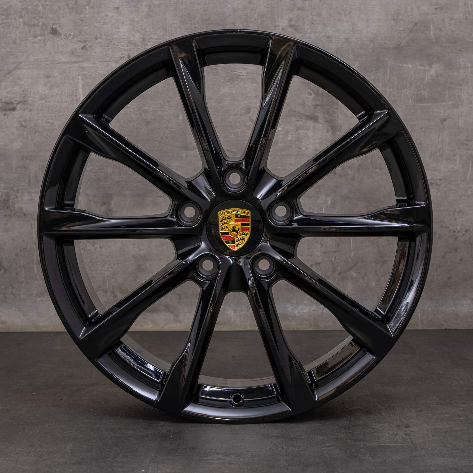 Original Porsche Boxster Cayman 982 Felgen 19 Zoll 718 Sommerräder 982601025 982601025AM schwarz glanz
