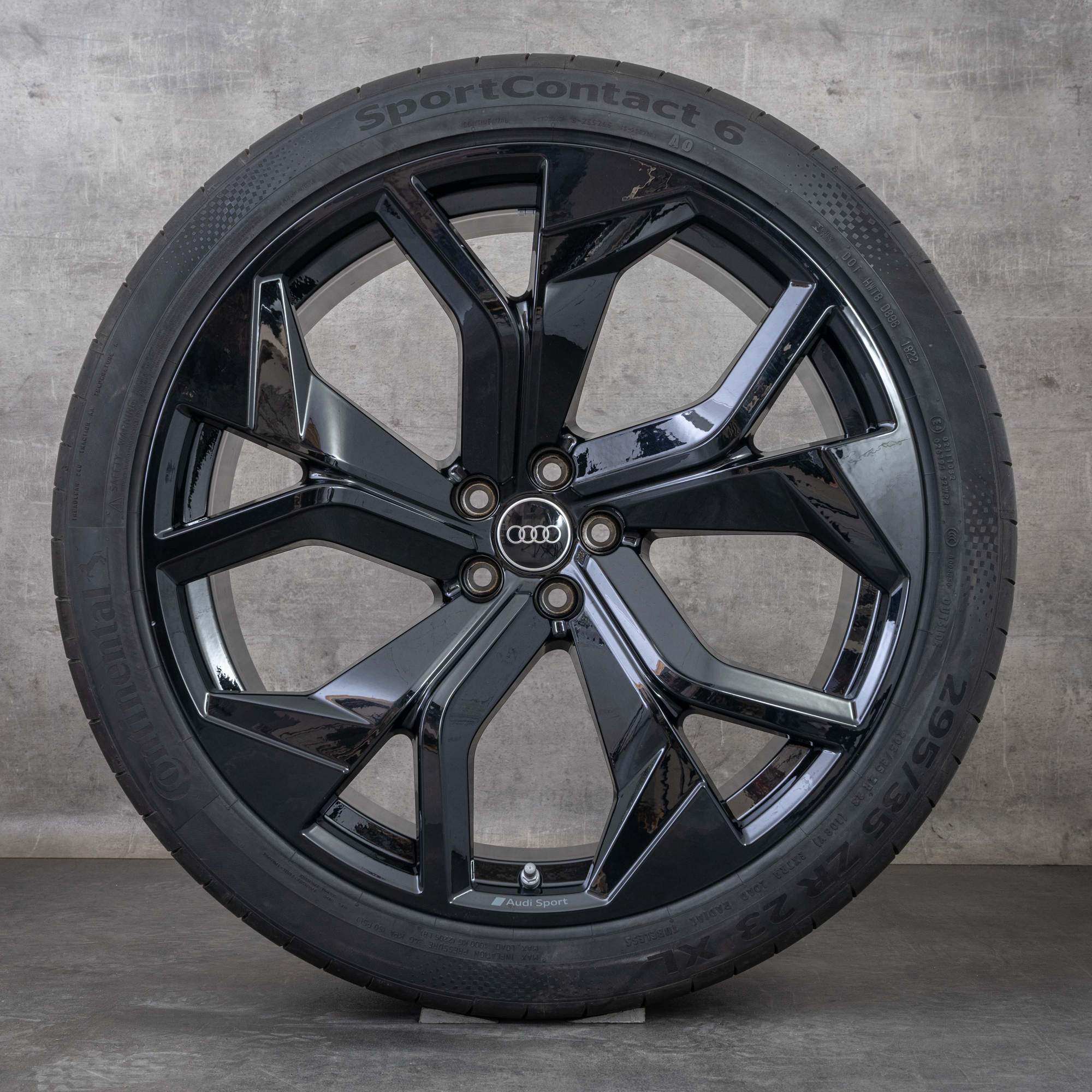 OEM Audi RS Q8 rims 23 inch 4M8 summer wheels 4M8601025AP black high gloss